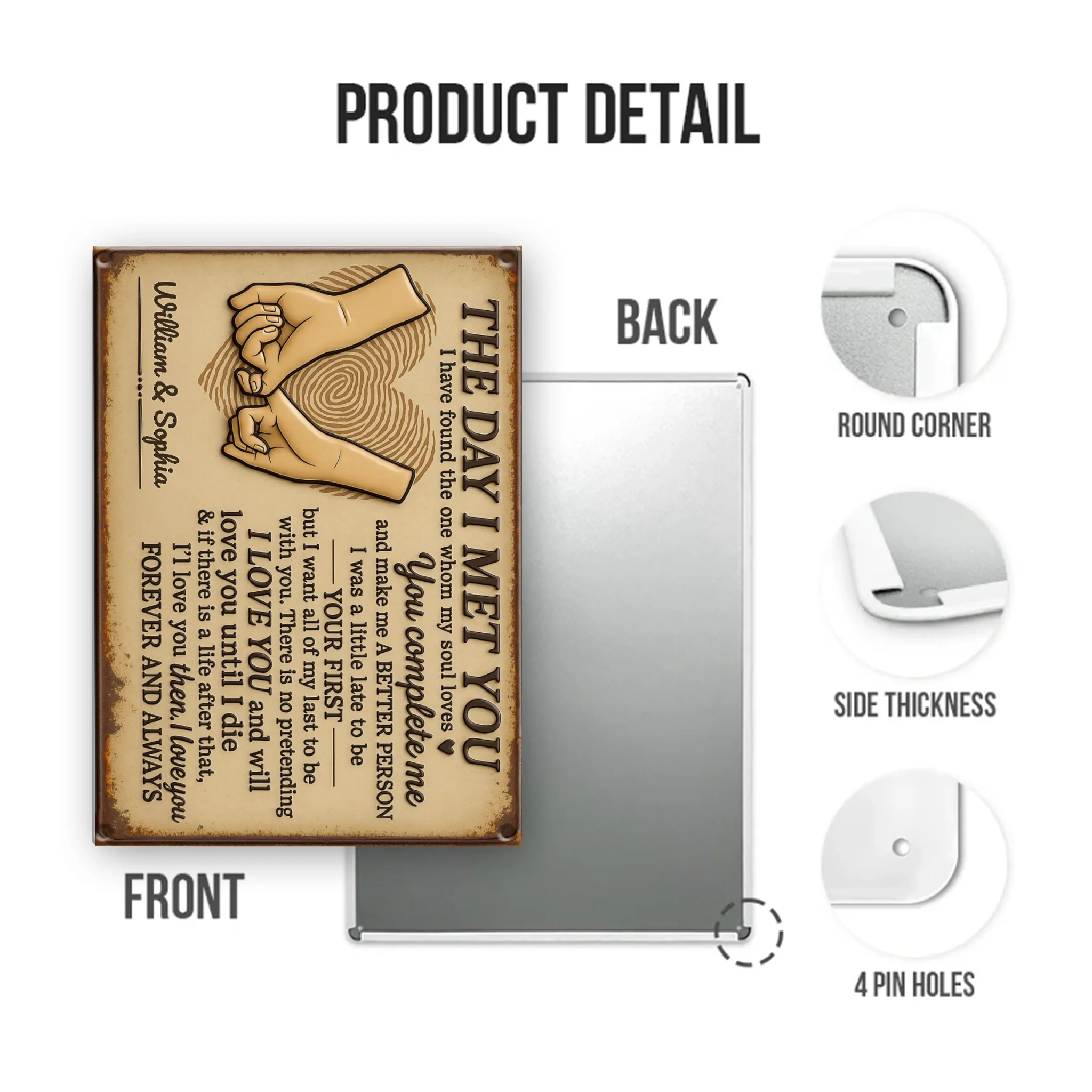 Mockup Metal Sign portrait 2