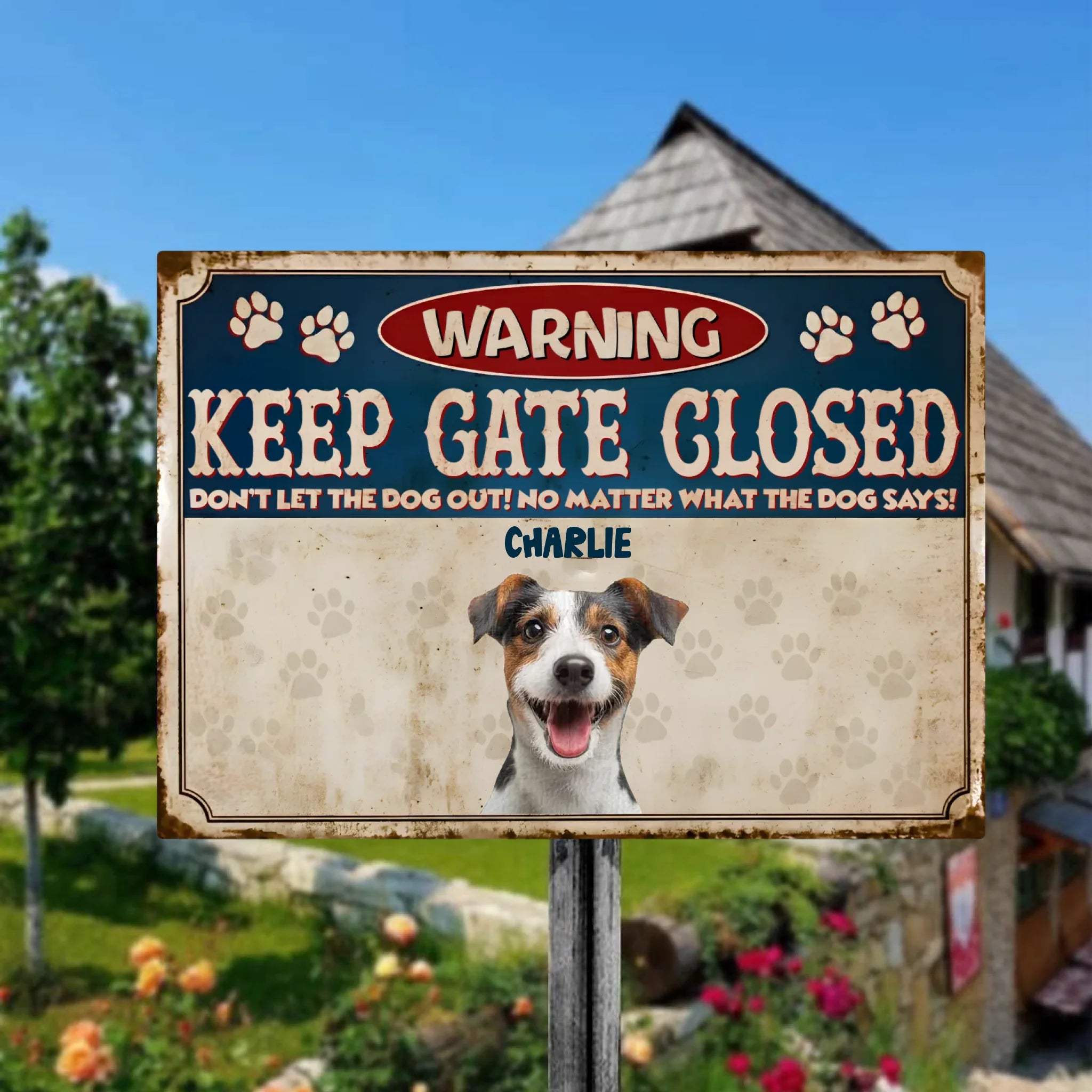 Duconspace Metal Sign Lanscape Outdoor, Metal Sign Hanging front house