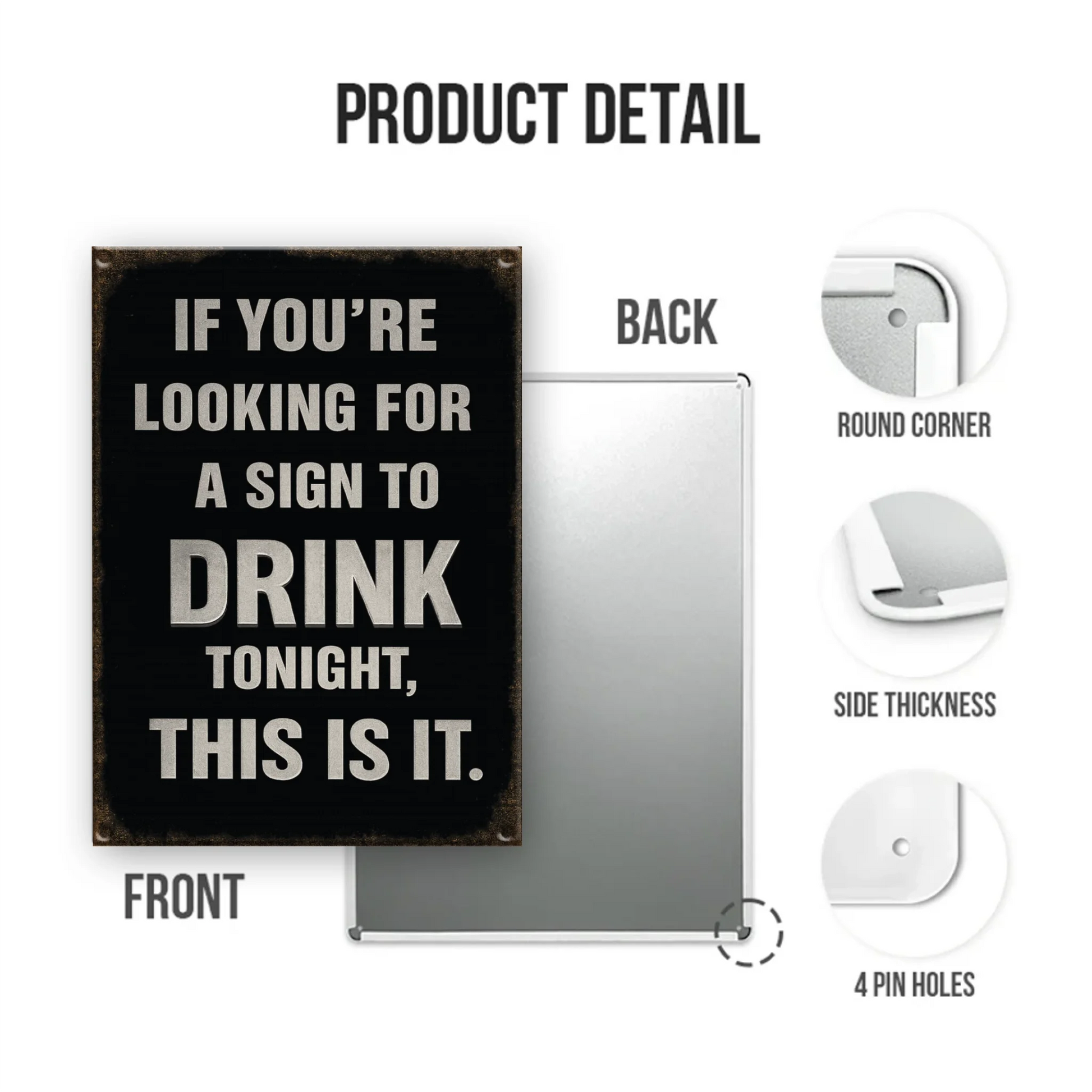 Duconspace Metal Sign Portrait Detail