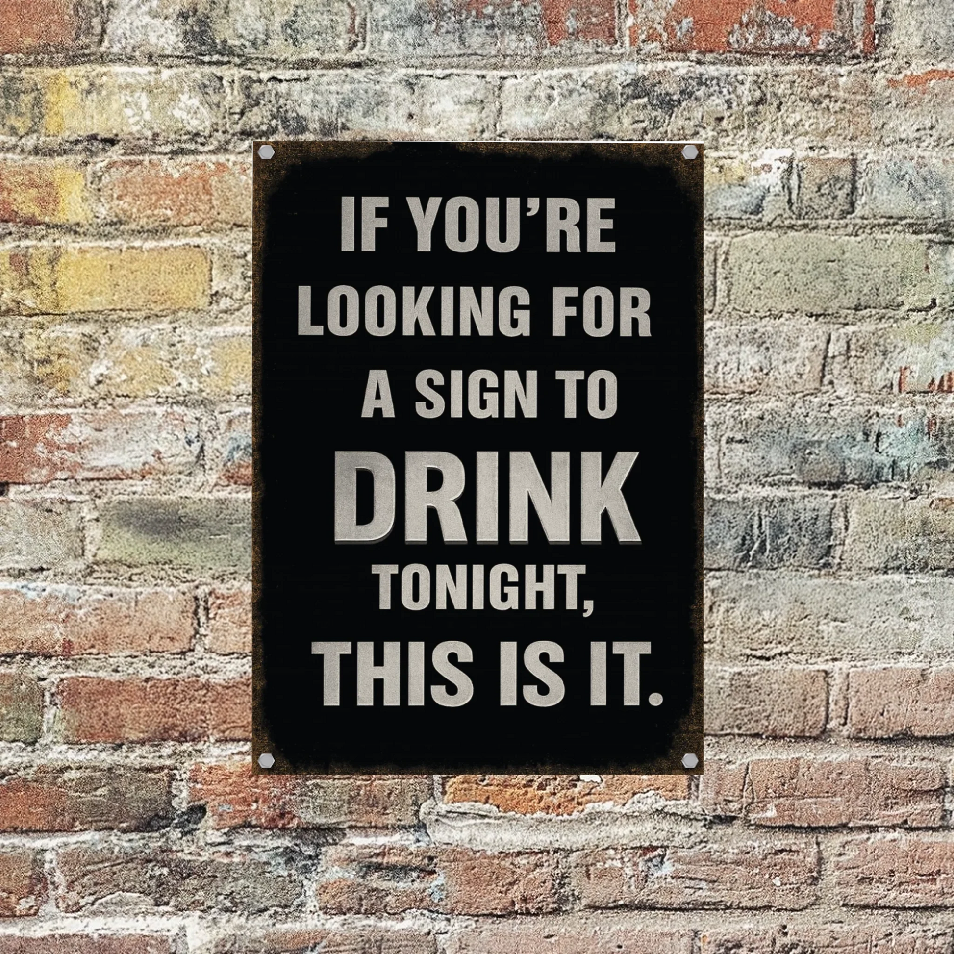 Duconspace Metal Sign Portrait Outdoor, Metal Sign Hanging on Wall