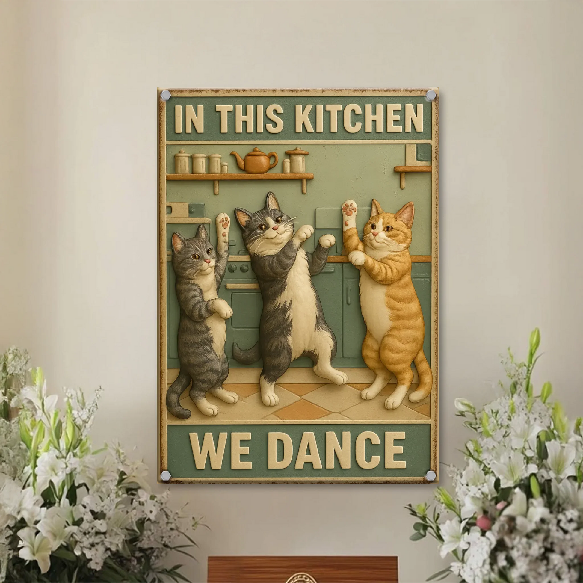 Duconspace Metal Sign Portrait Indoor, Metal Sign Hanging on Living Room Wall