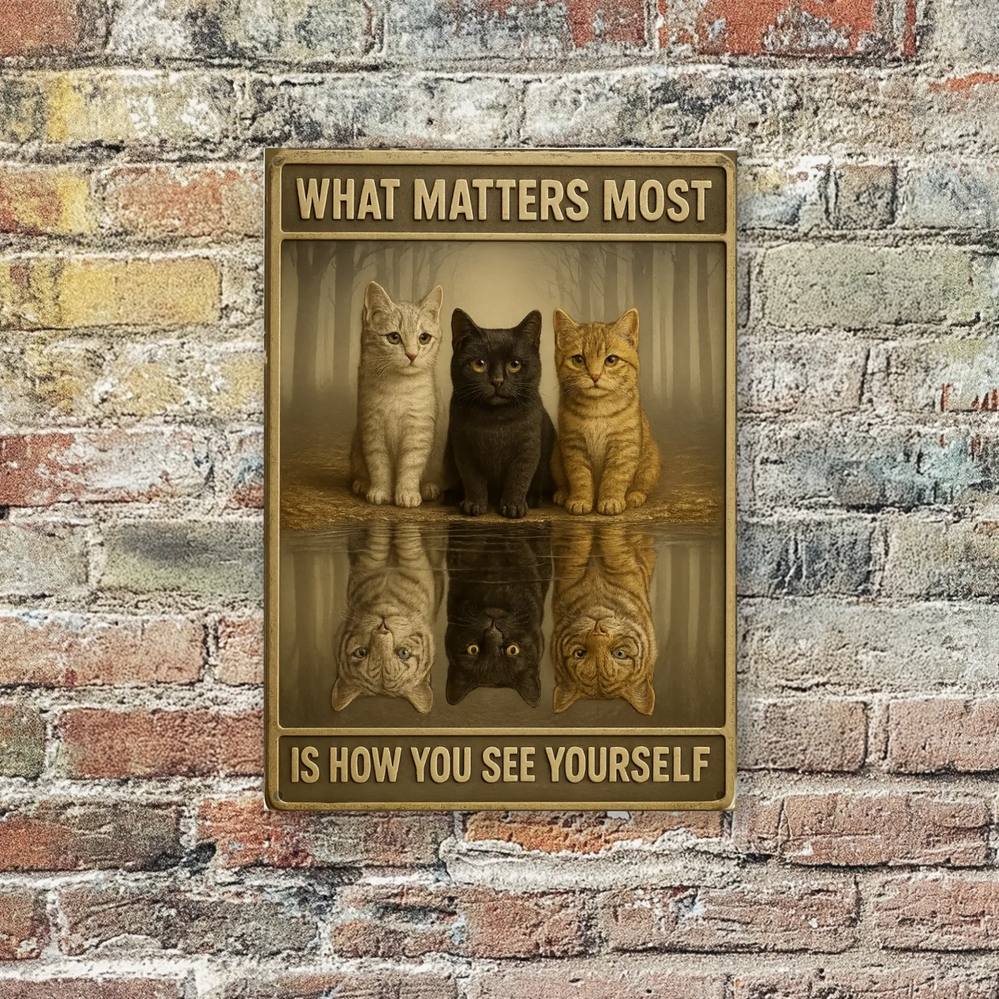 Duconspace Metal Sign Portrait Hanging On A Wall Outside House