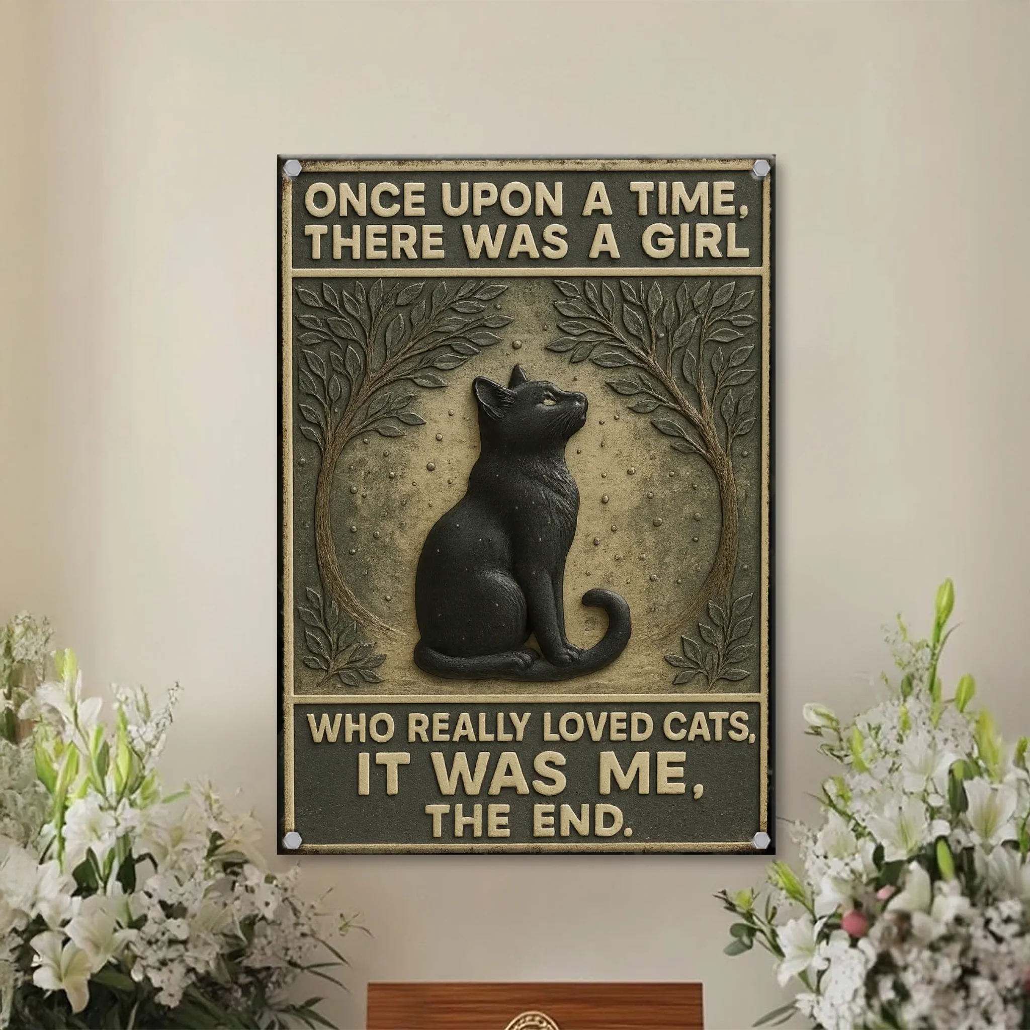 Duconspace Metal Sign Portrait Indoor, Metal Sign Hanging on Living Room Wall