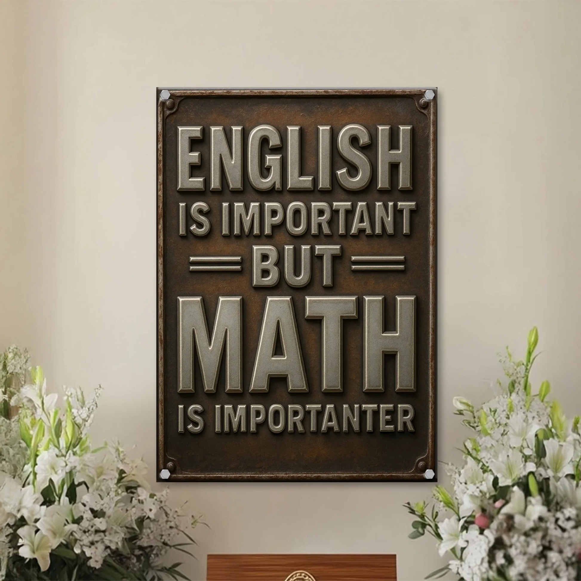 Duconspace Metal Sign Portrait Indoor, Metal Sign Hanging on Living Room Wall