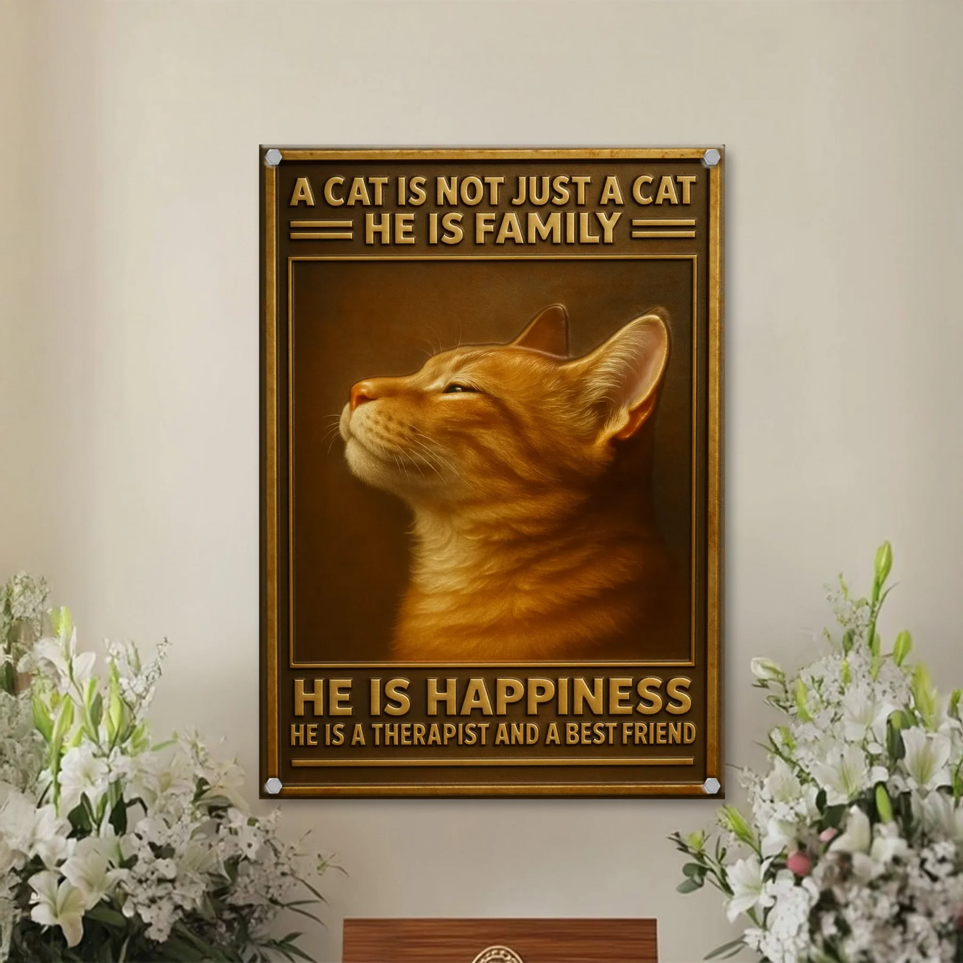 Duconspace Metal Sign Portrait Indoor, Metal Sign Hanging on Living Room Wall