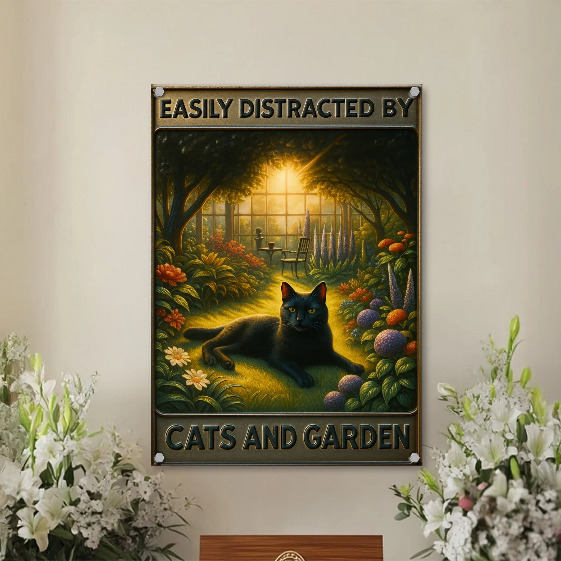 Duconspace Metal Sign Portrait Indoor, Metal Sign Hanging on Living Room Wall