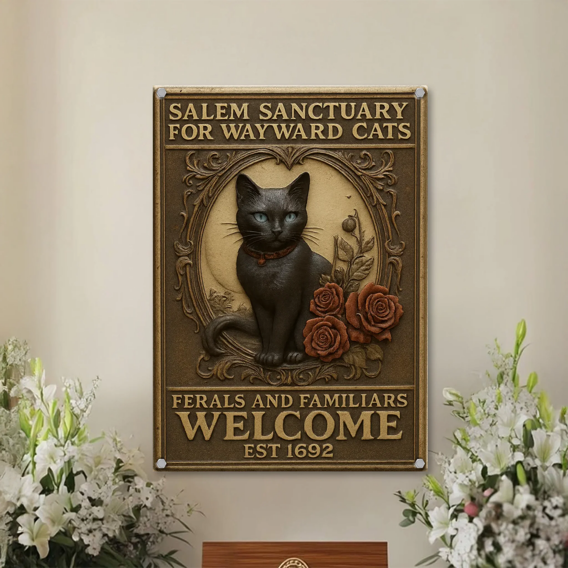 Duconspace Metal Sign Portrait Indoor, Metal Sign Hanging on Living Room Wall