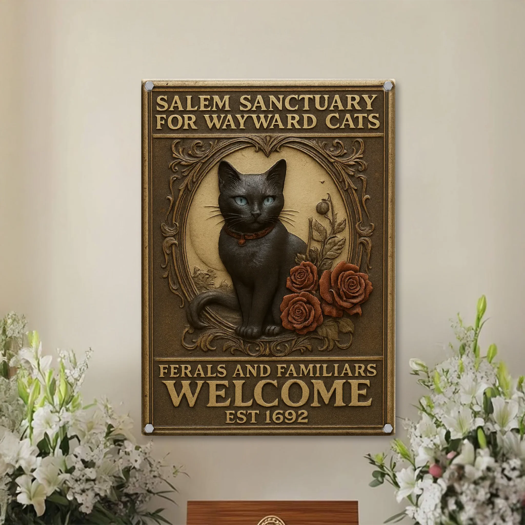 Duconspace Metal Sign Portrait Indoor, Metal Sign Hanging on Living Room Wall