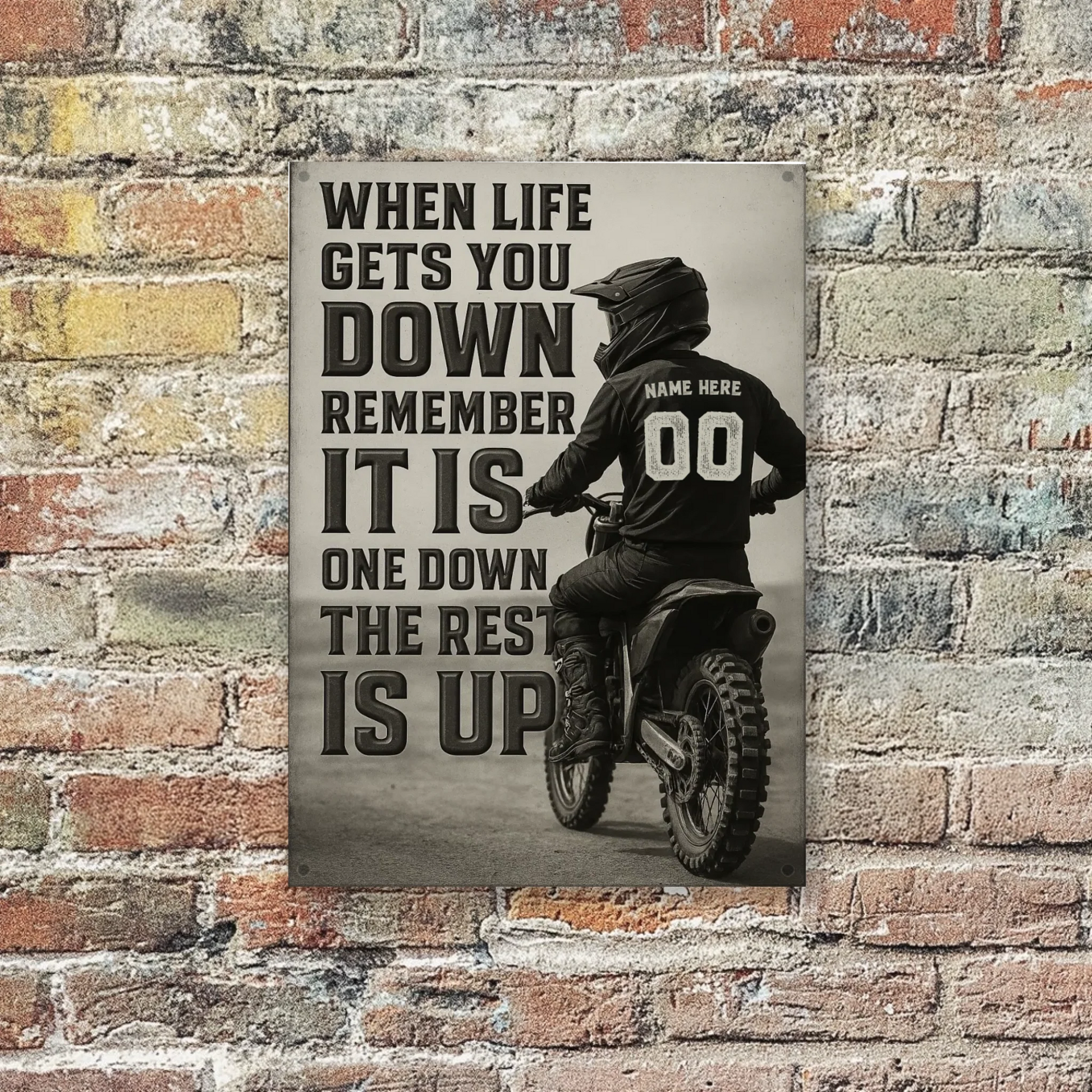 Duconspace Metal Sign Portrait Hanging On A Wall Outside House