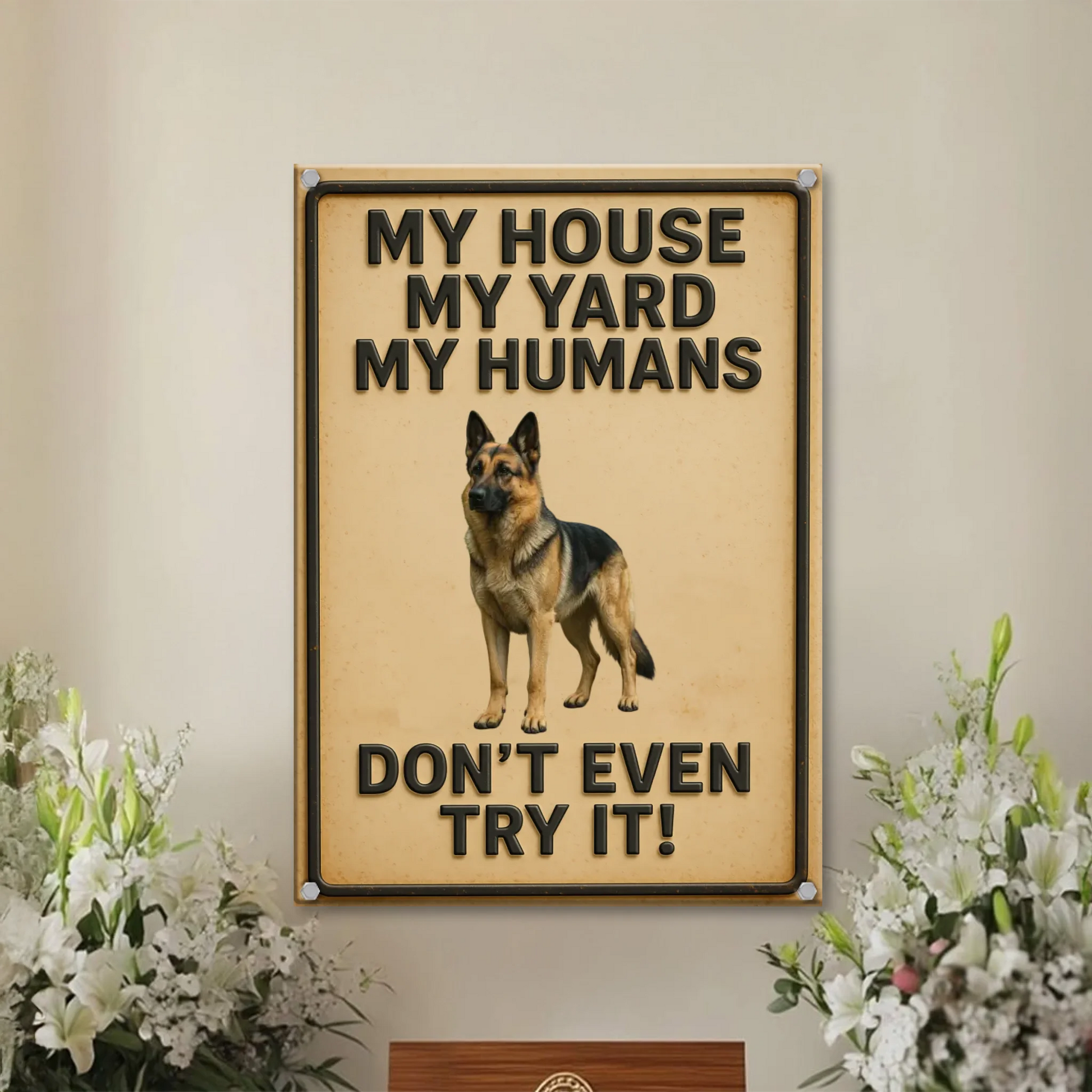 Duconspace Metal Sign Portrait Indoor, Metal Sign Hanging on Living Room Wall