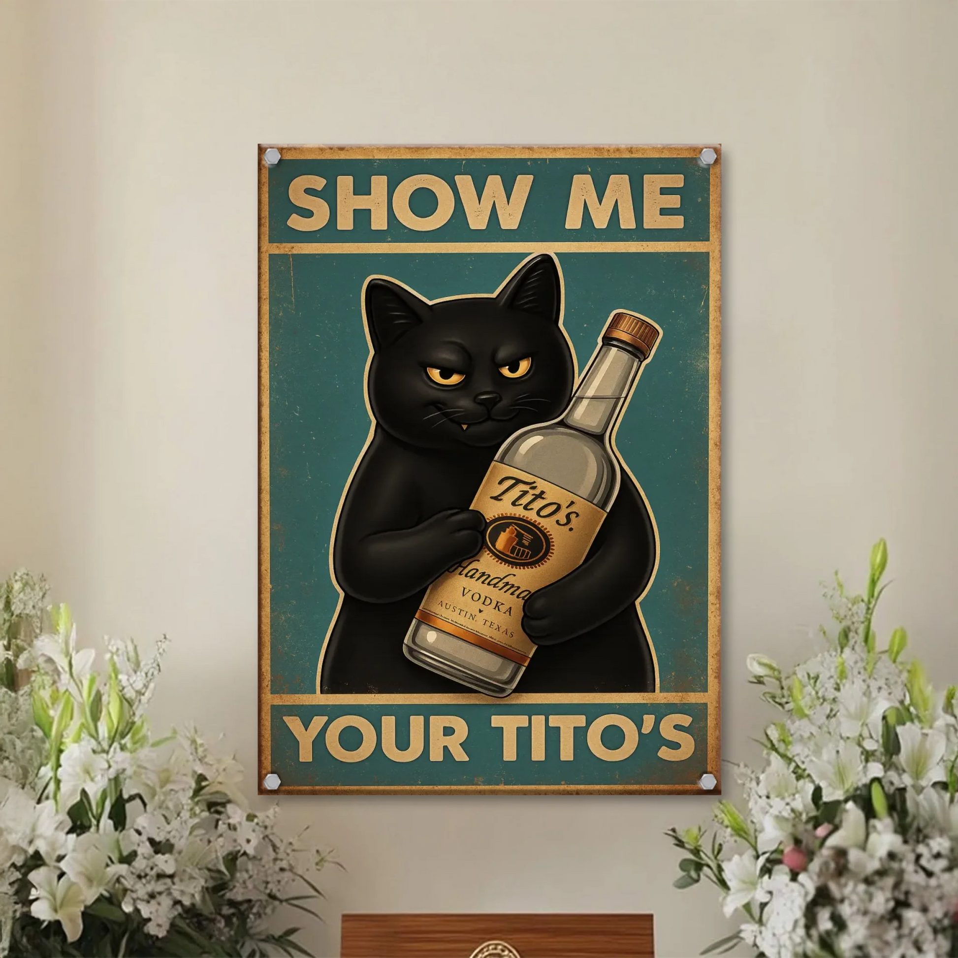 Duconspace Metal Sign Portrait Indoor, Metal Sign Hanging on Living Room Wall