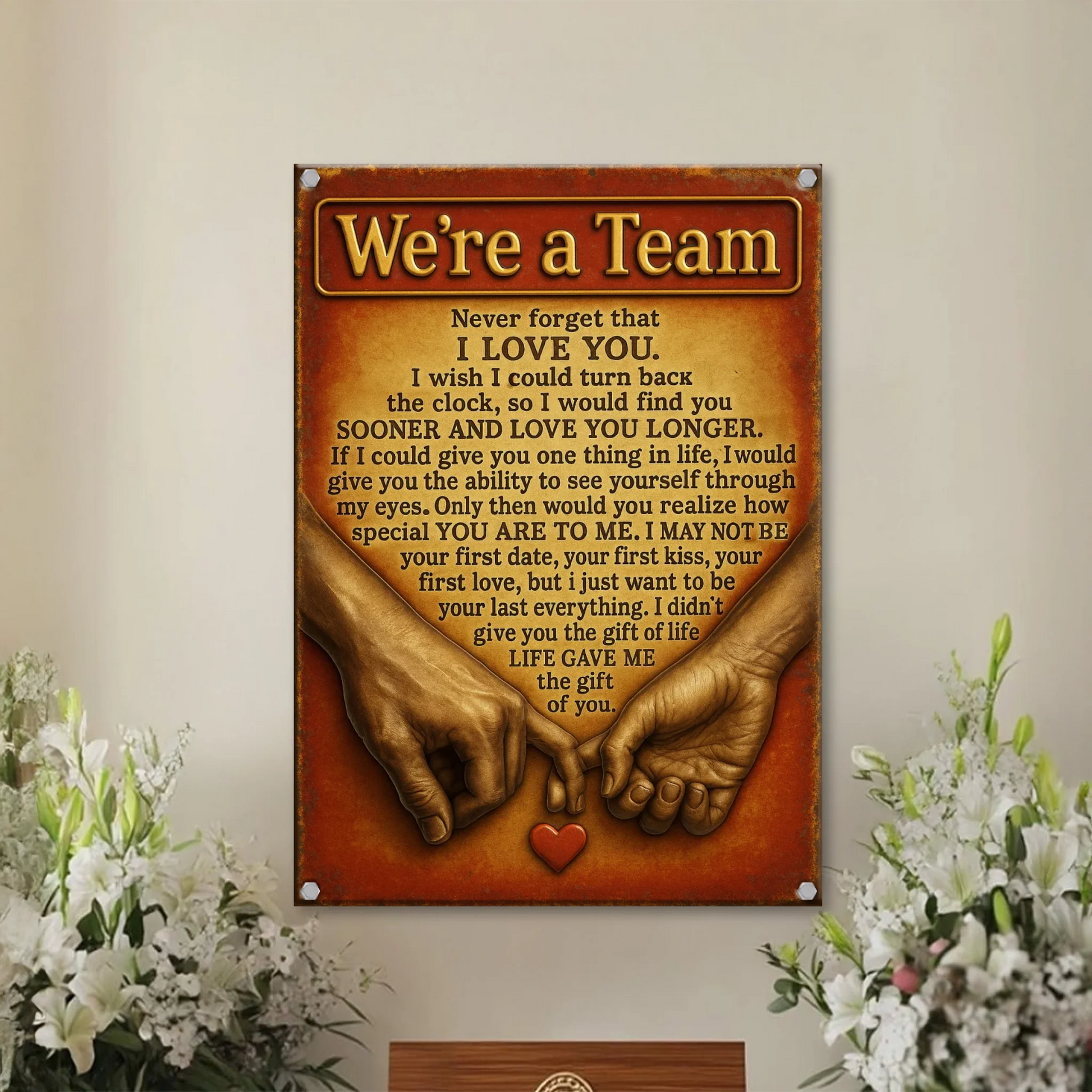 Duconspace Metal Sign Portrait Indoor, Metal Sign Hanging on Living Room Wall