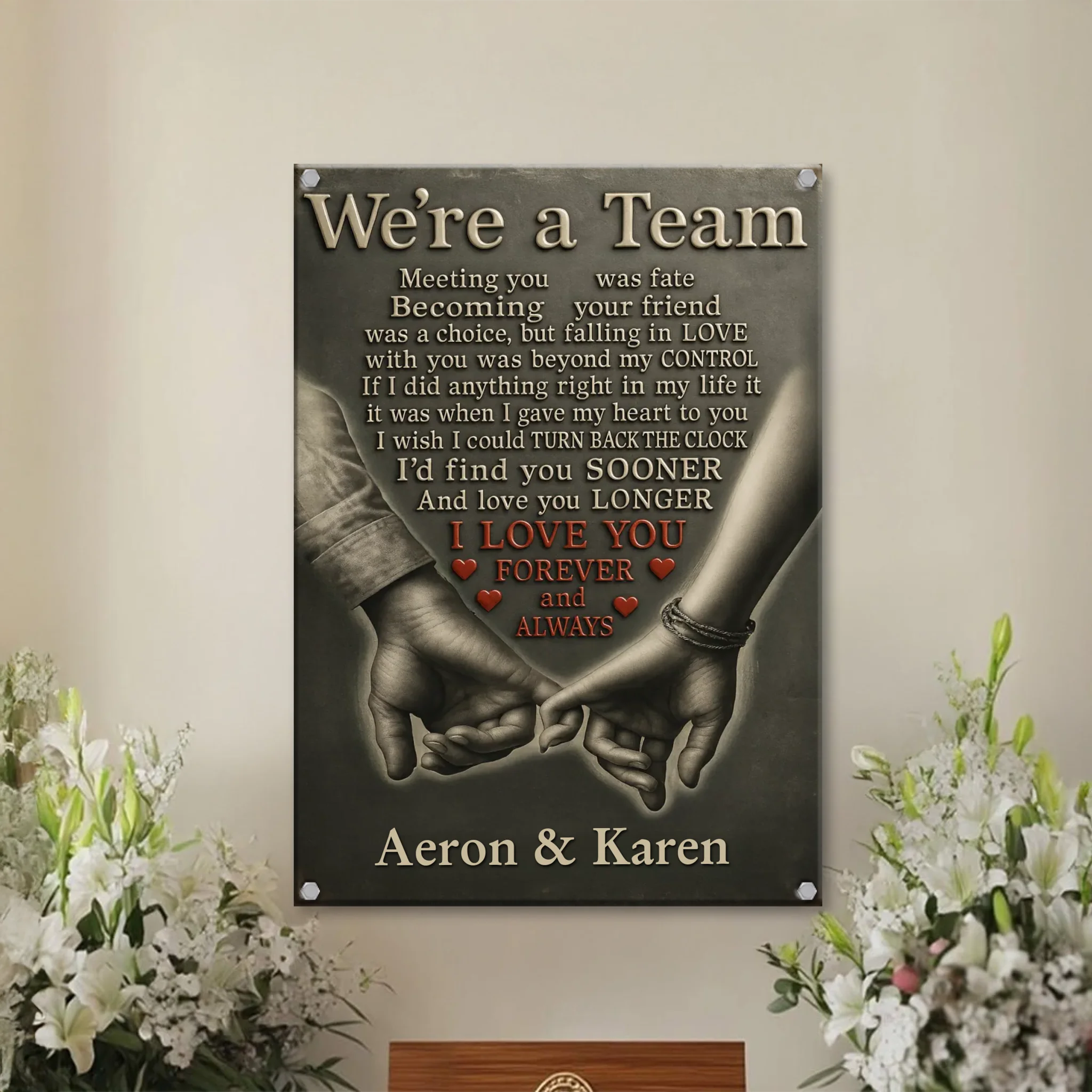 Duconspace Metal Sign Portrait Indoor, Metal Sign Hanging on Living Room Wall