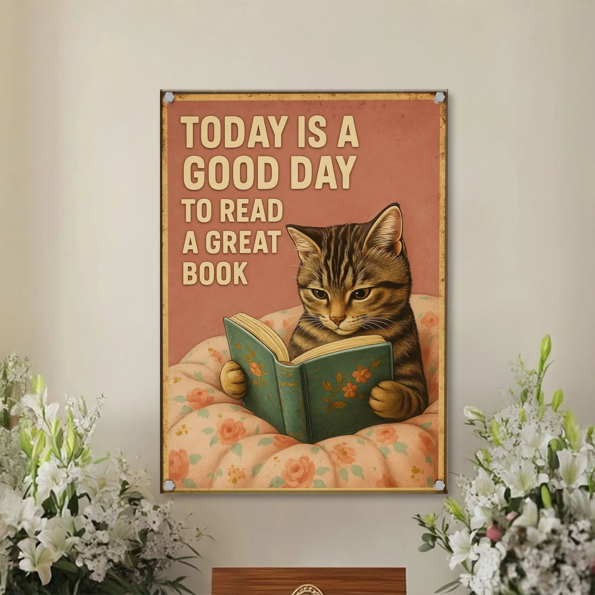 Duconspace Metal Sign Portrait Indoor, Metal Sign Hanging on Living Room Wall