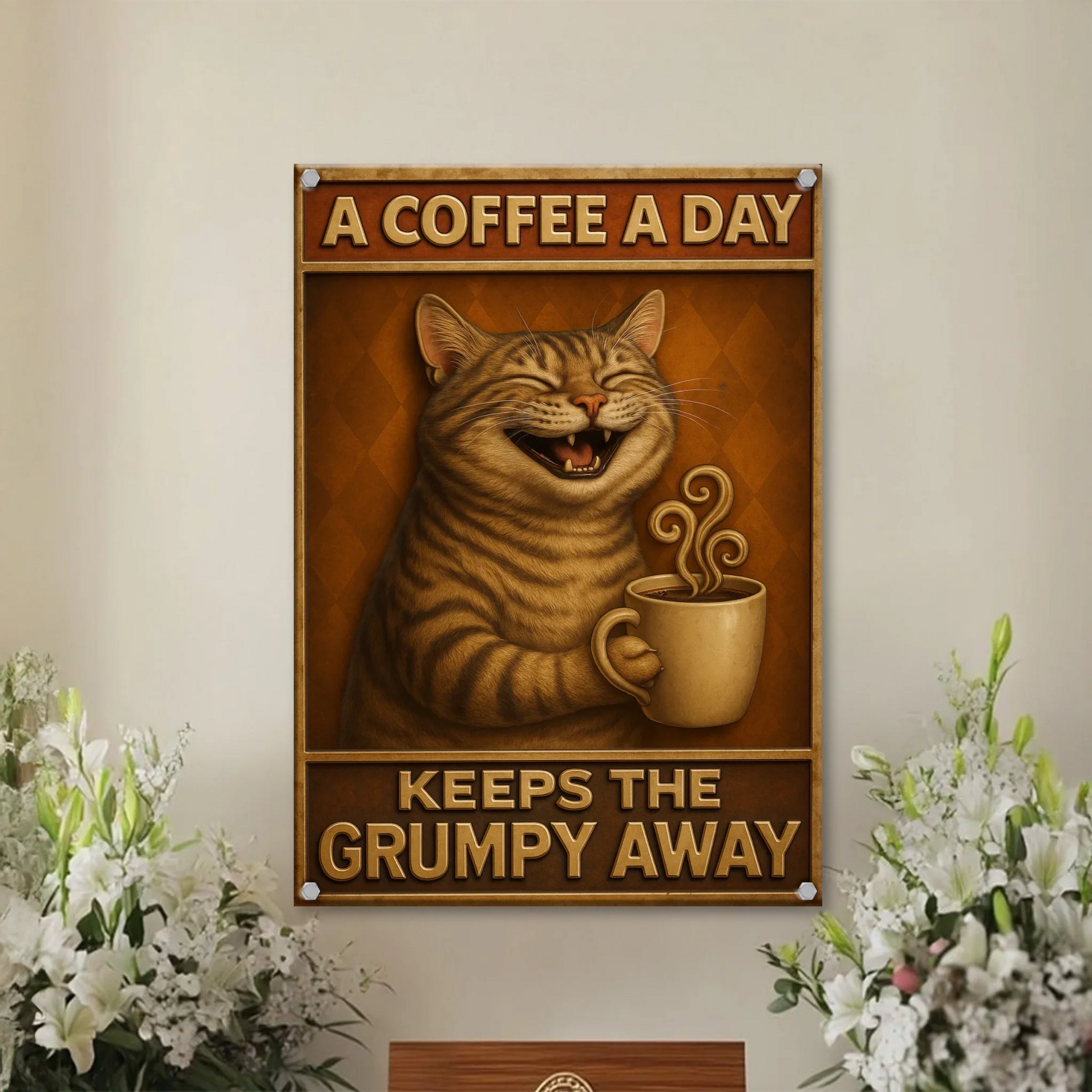 Duconspace Metal Sign Portrait Indoor, Metal Sign Hanging on Living Room Wall