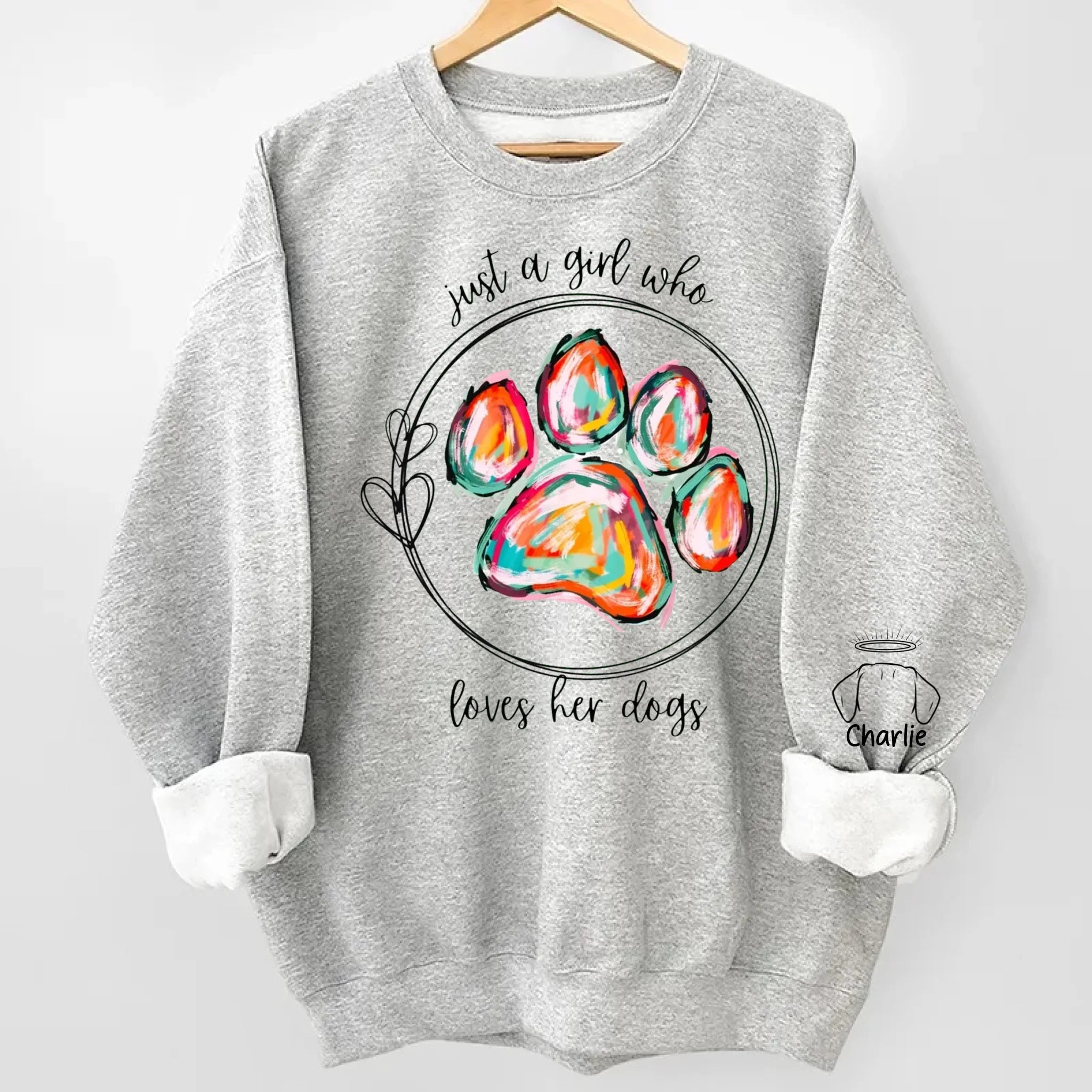 Just a Girl Who Loves Her Dogs Sweatshirt, Hoodie, Memorial Gift for Dog Moms