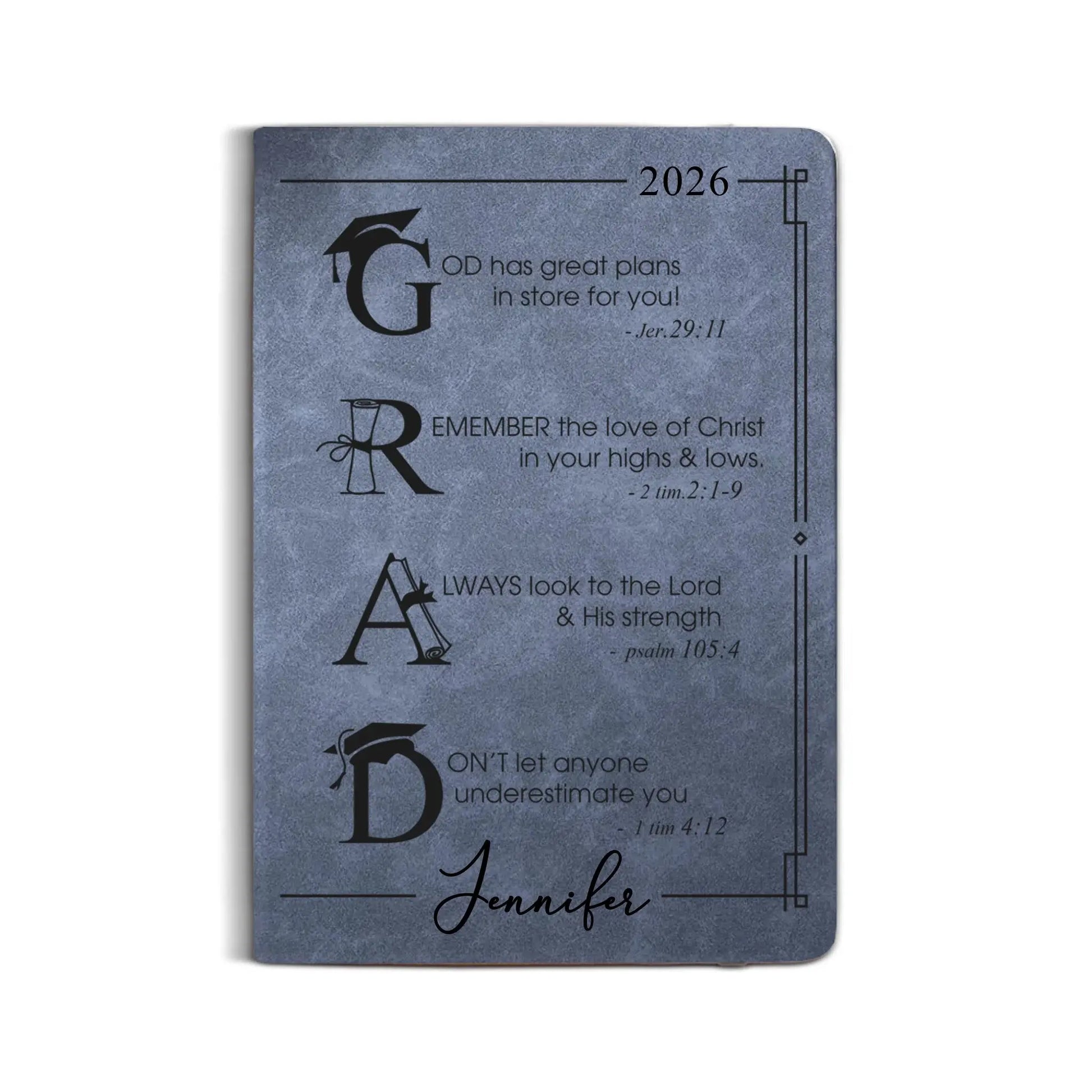 Leather Notebook Print - Leather Journal - Hazel Blue Colors