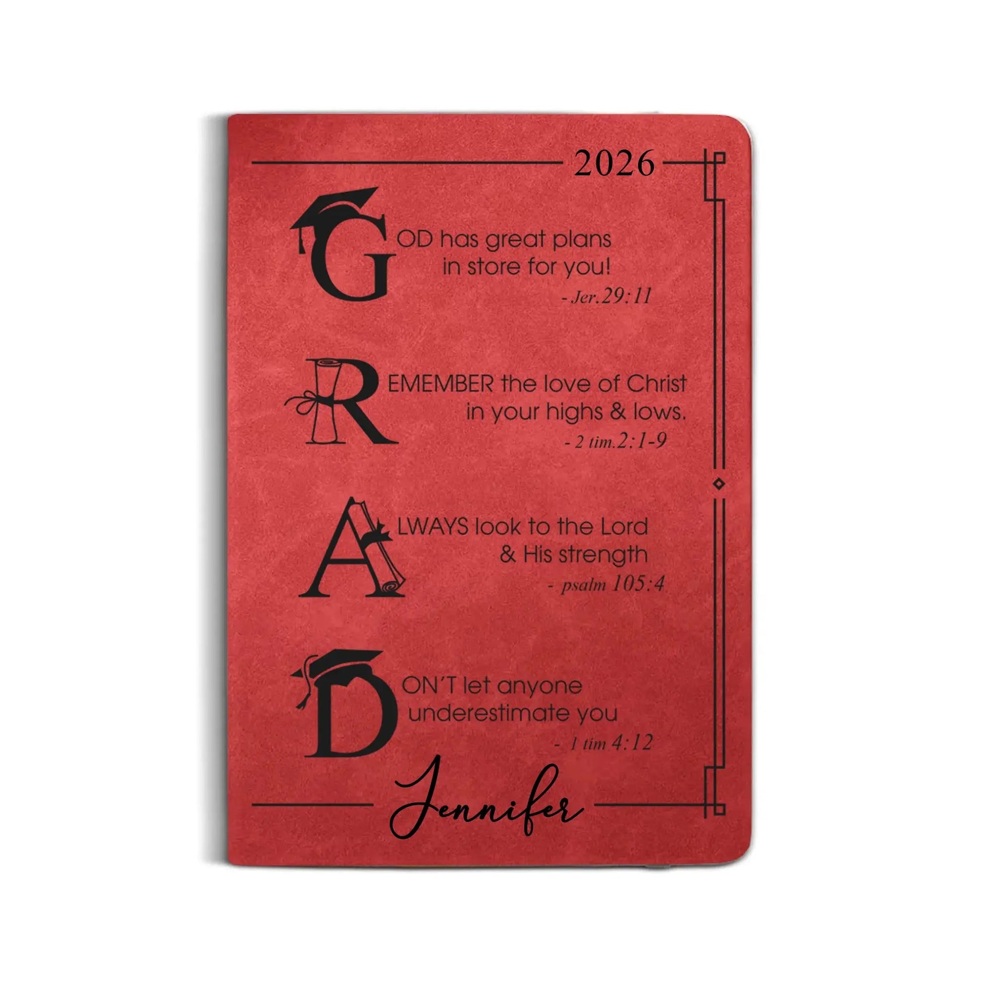 Leather Notebook Print - Leather Journal - Red Colors