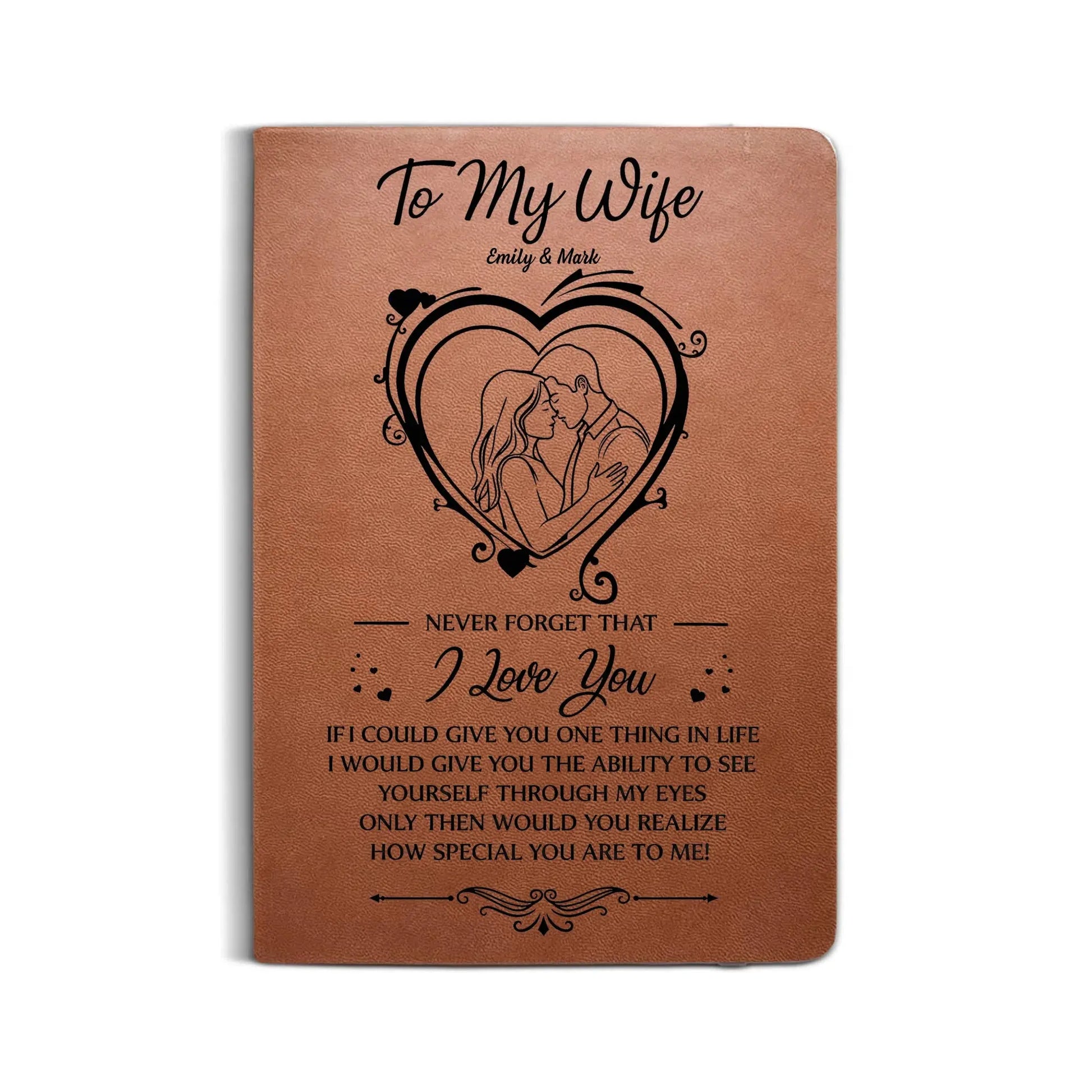 Leather Notebook Print - Leather Journal - Brown Colors