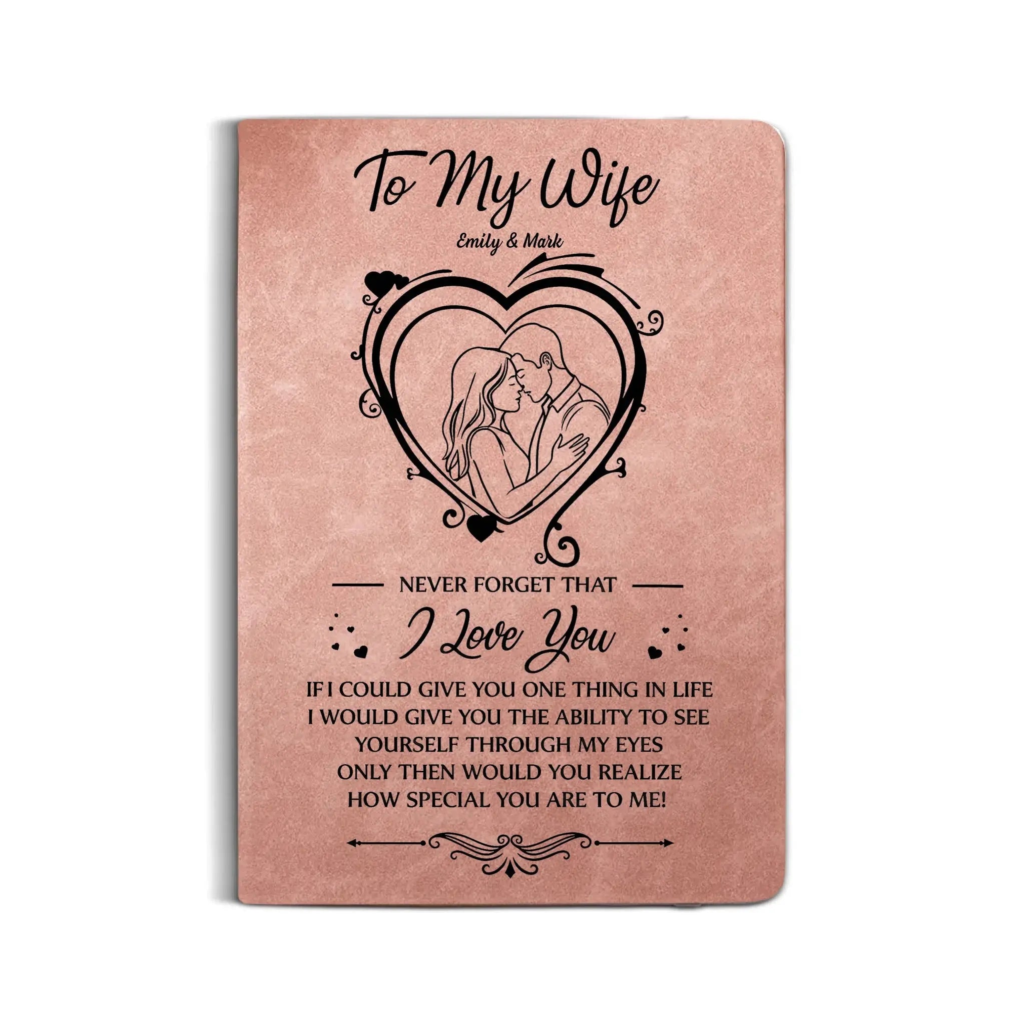 Leather Notebook Print - Leather Journal - Pink Colors