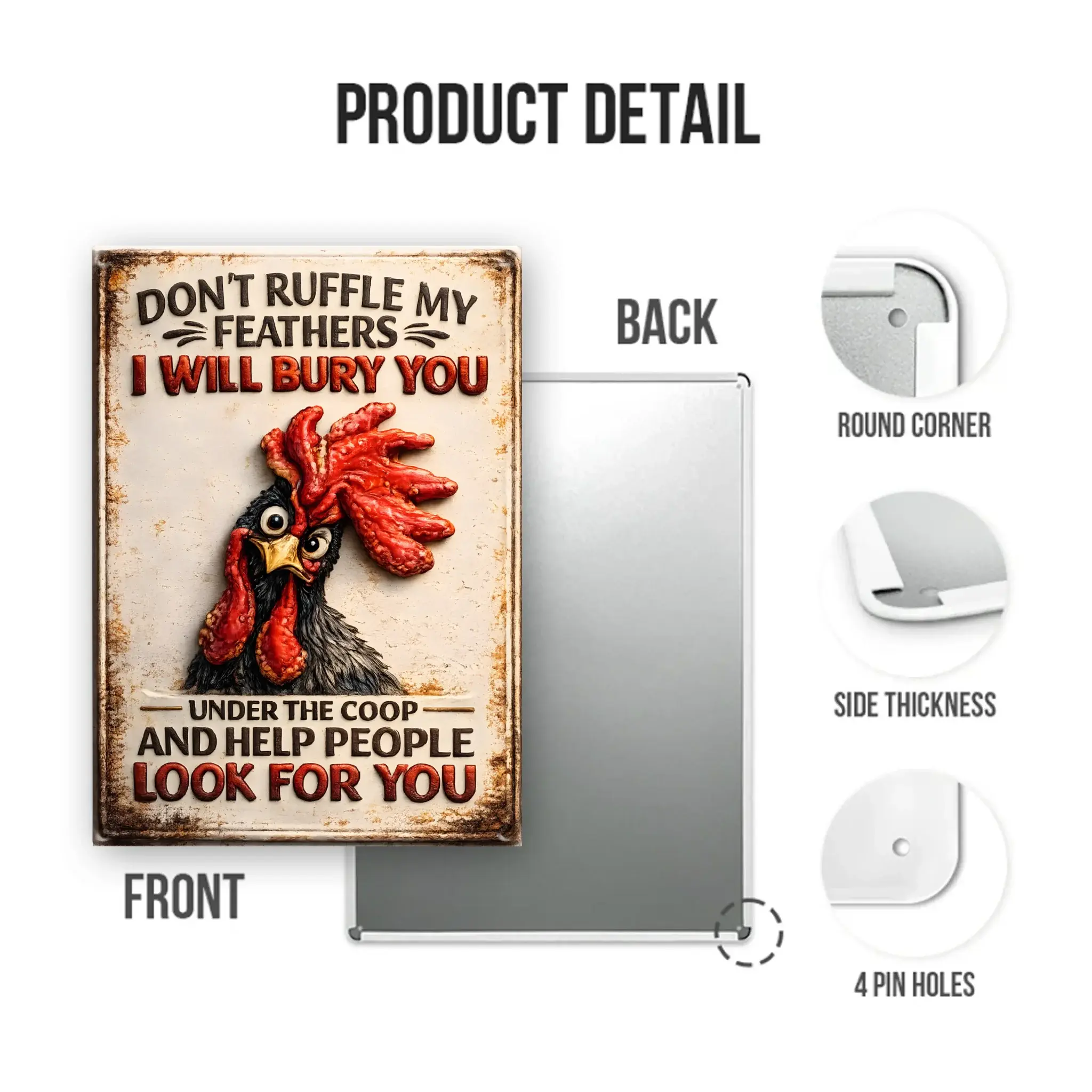 Duconspace Metal Sign Portrait Detail