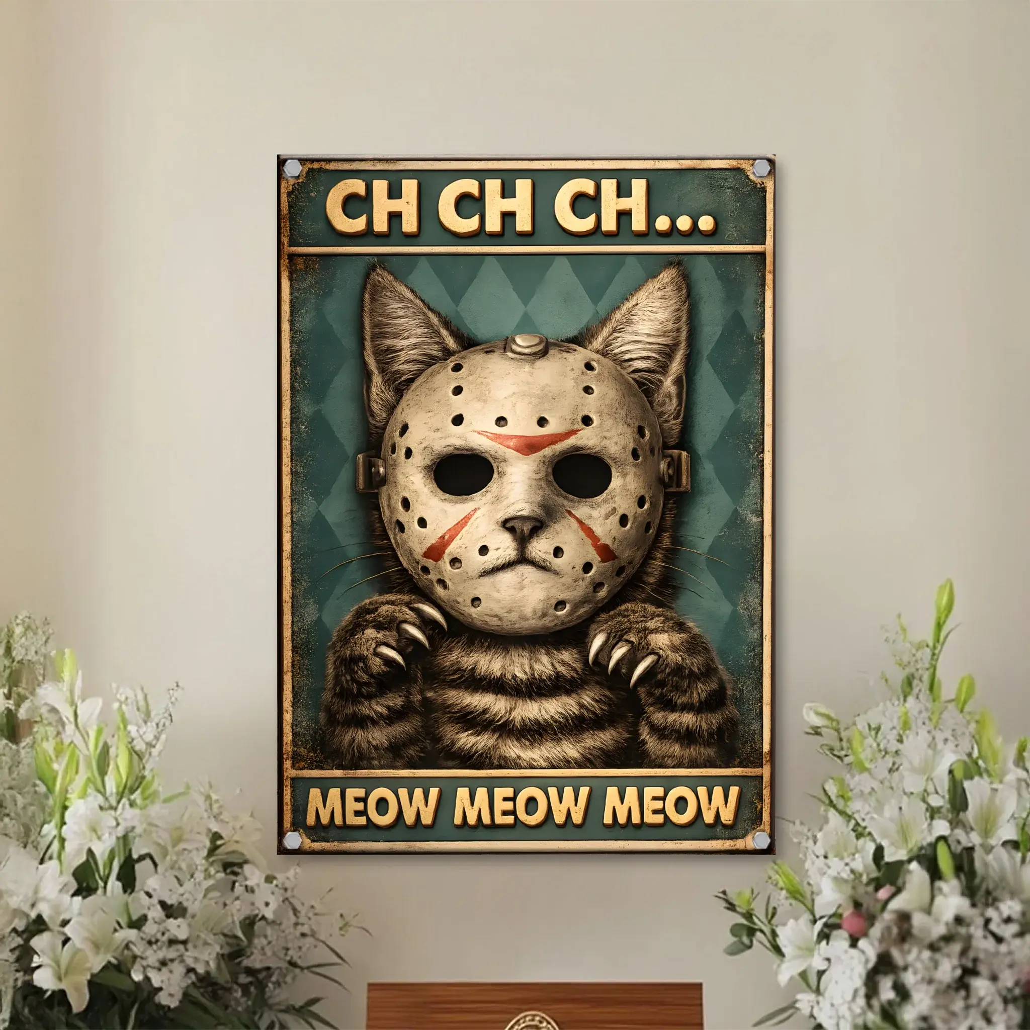 Duconspace Metal Sign Portrait Indoor, Metal Sign Hanging on Living Room Wall