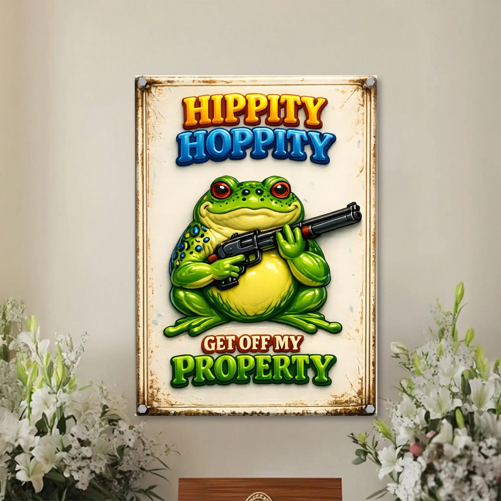 Duconspace Metal Sign Portrait Indoor, Metal Sign Hanging on Living Room Wall