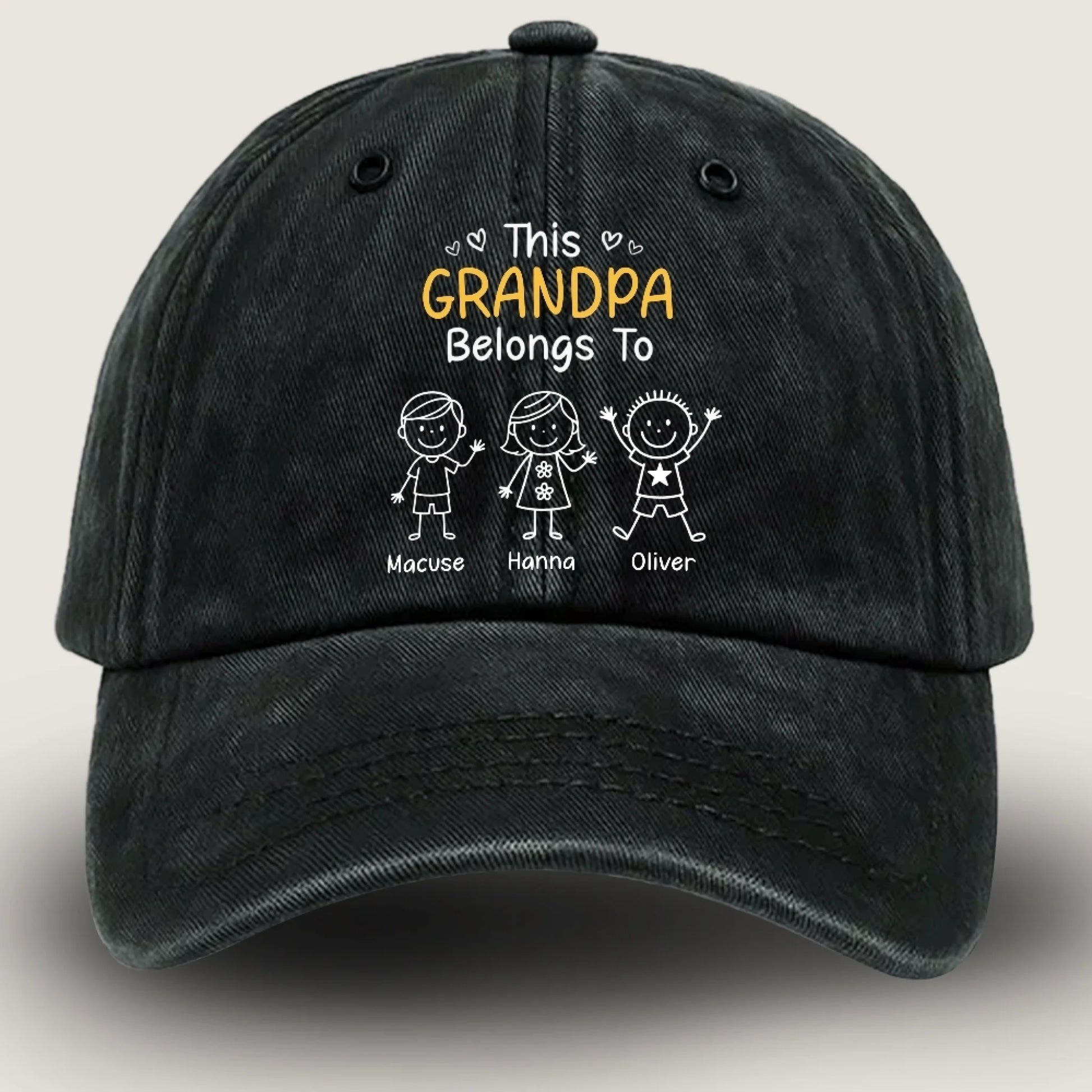 Grandpa Belong To, Custom Cap for Men And Kids, Gift For Grandpa, Dad-1