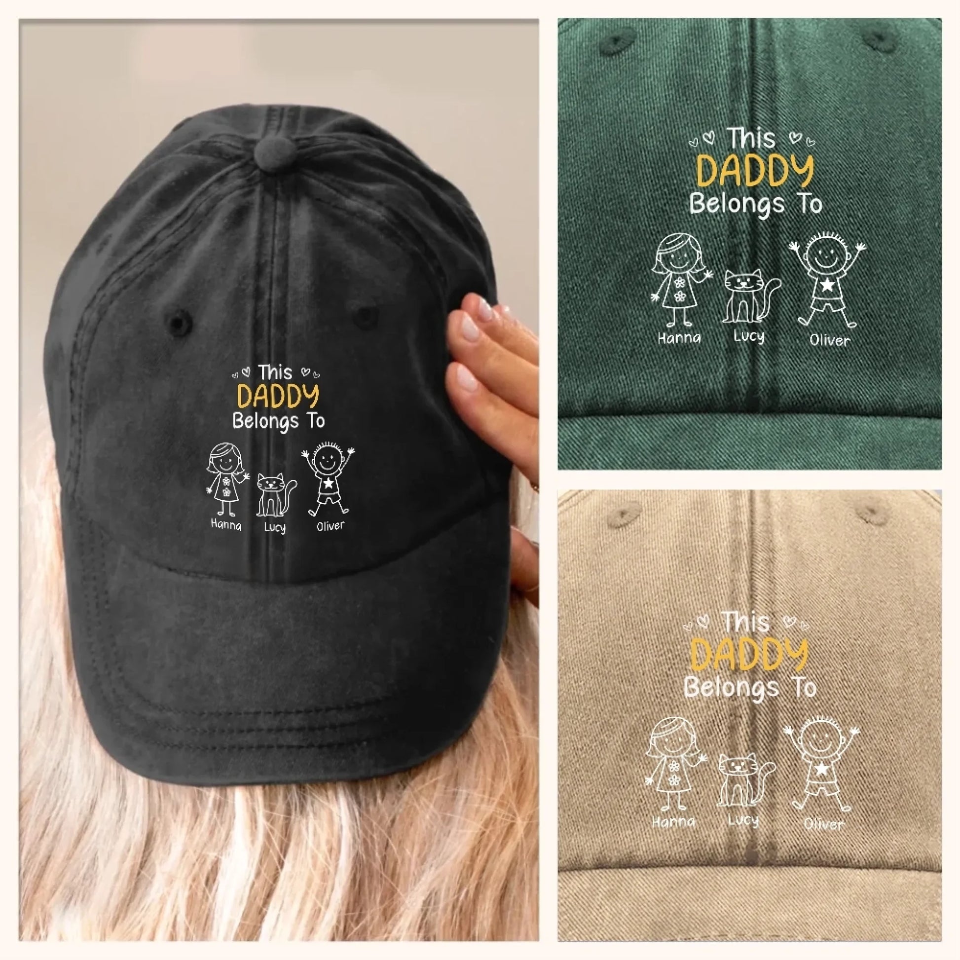 Grandpa Belong To, Custom Cap for Men And Kids, Gift For Grandpa, Dad-2
