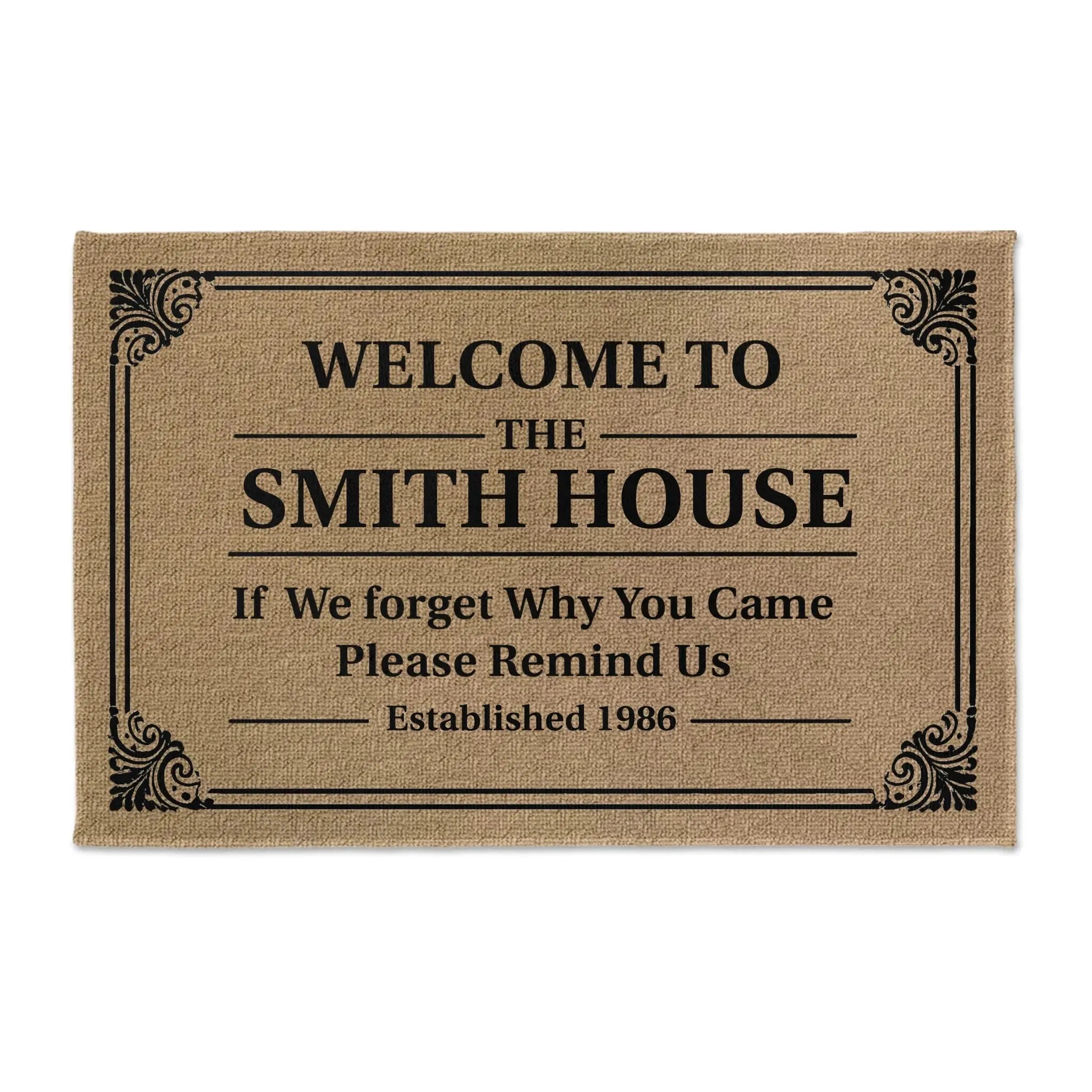 Personalized Funny Welcome Doormat Custom Family Duconspace