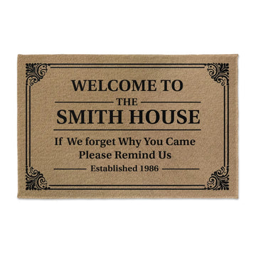 Personalized Funny Welcome Doormat Custom Family Duconspace
