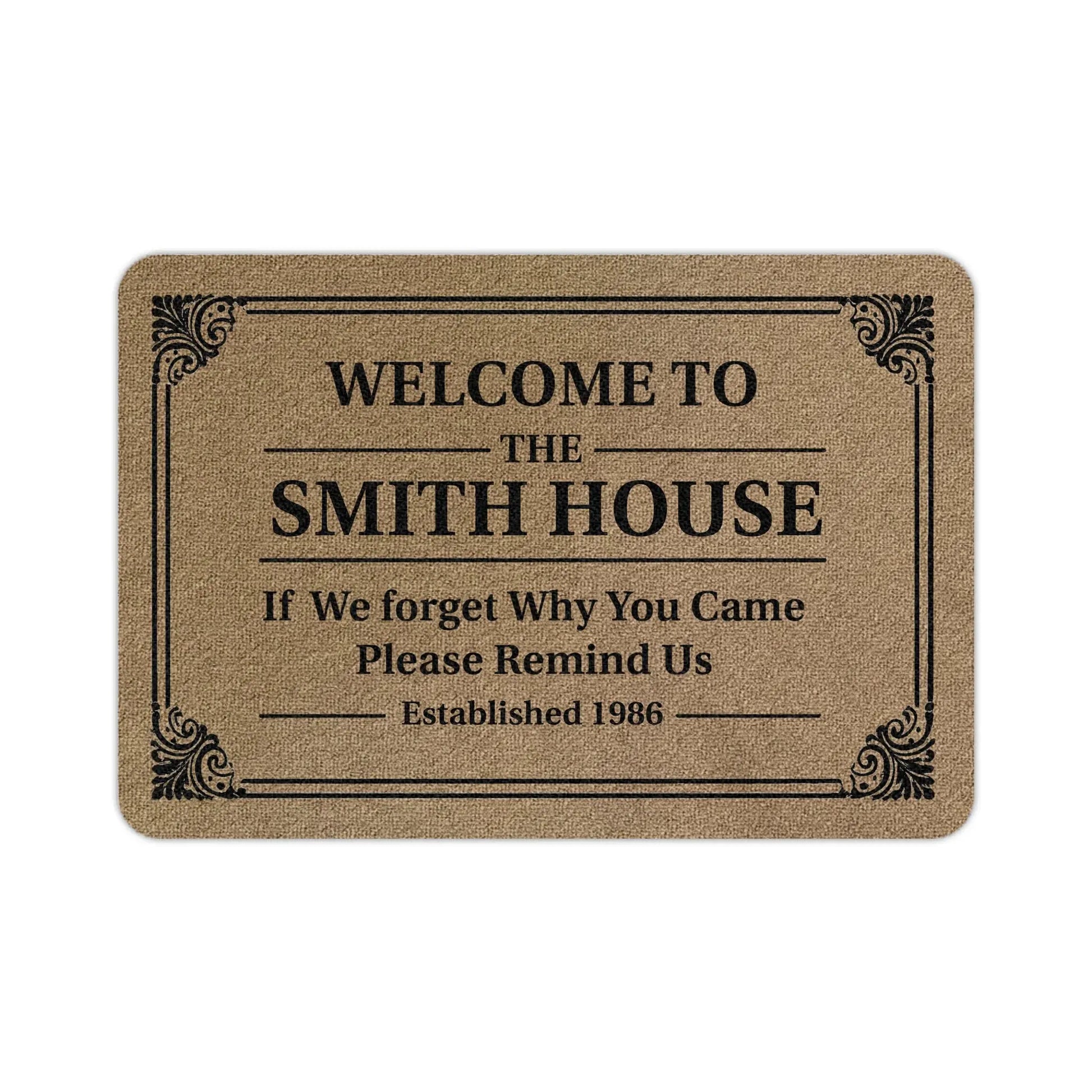 Personalized Funny Welcome Doormat Custom Family Duconspace