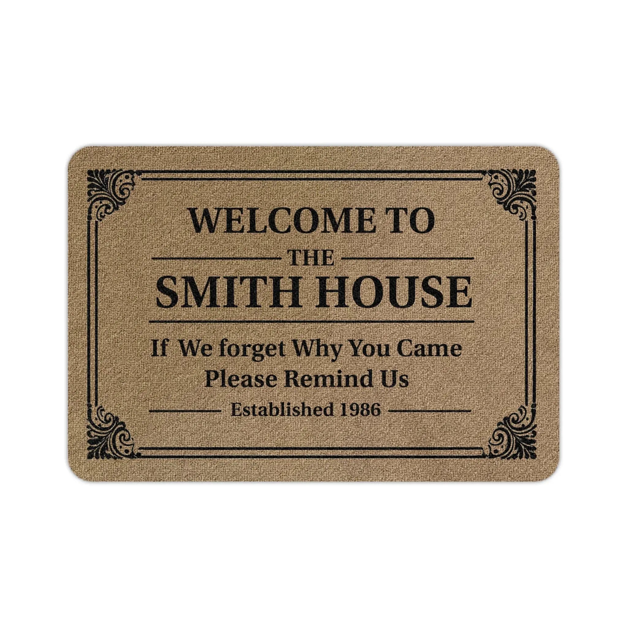 Personalized Funny Welcome Doormat Custom Family Duconspace