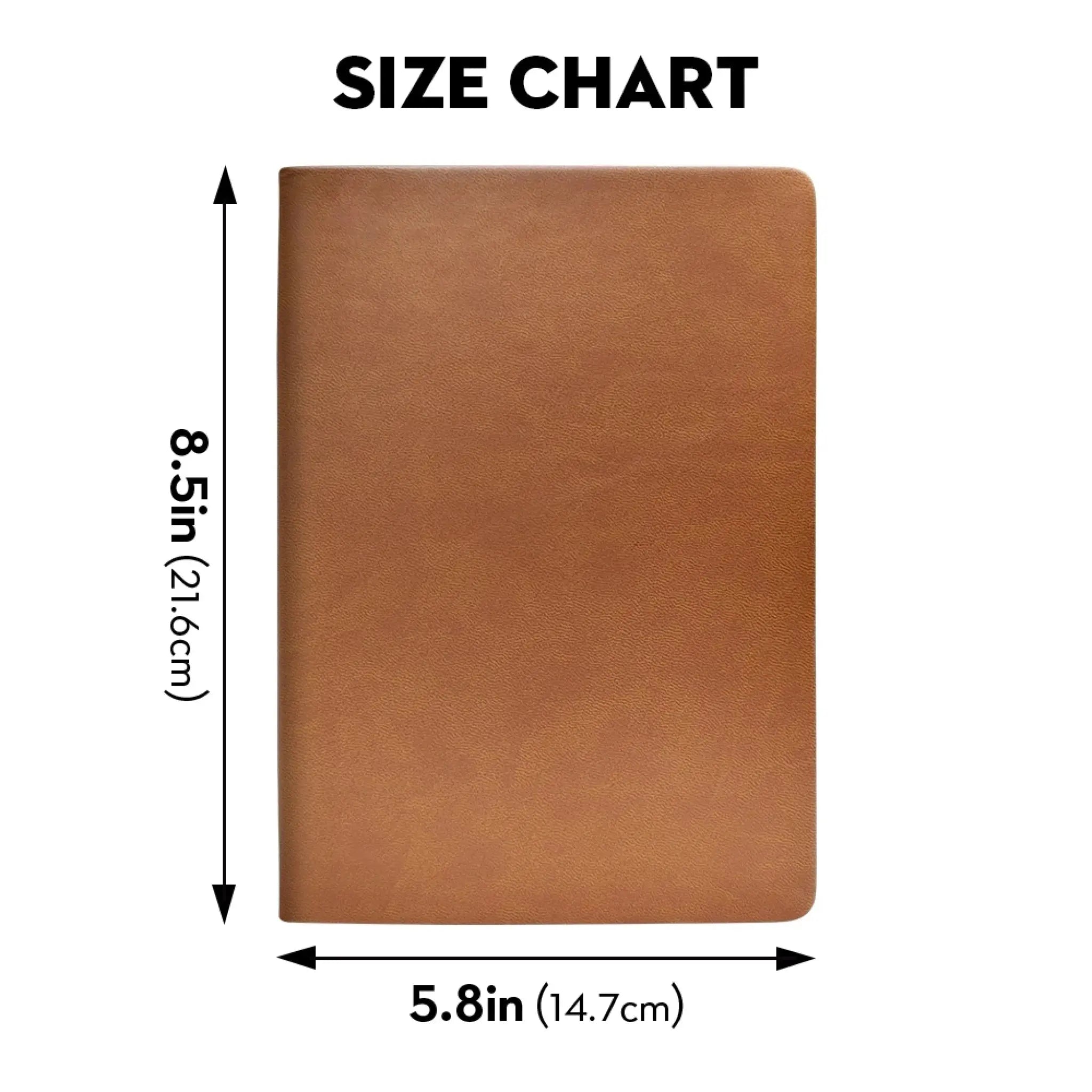Leather Journal Size Chart Duconspace Leather Notebook Brown
