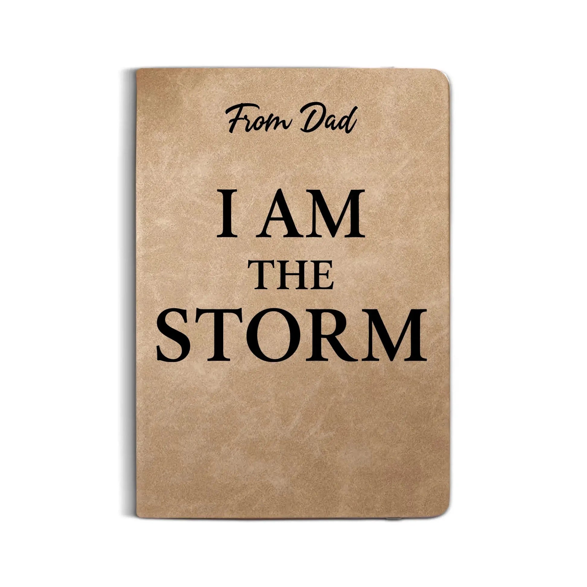 Leather Notebook Print - Leather Journal - Khaki Colors