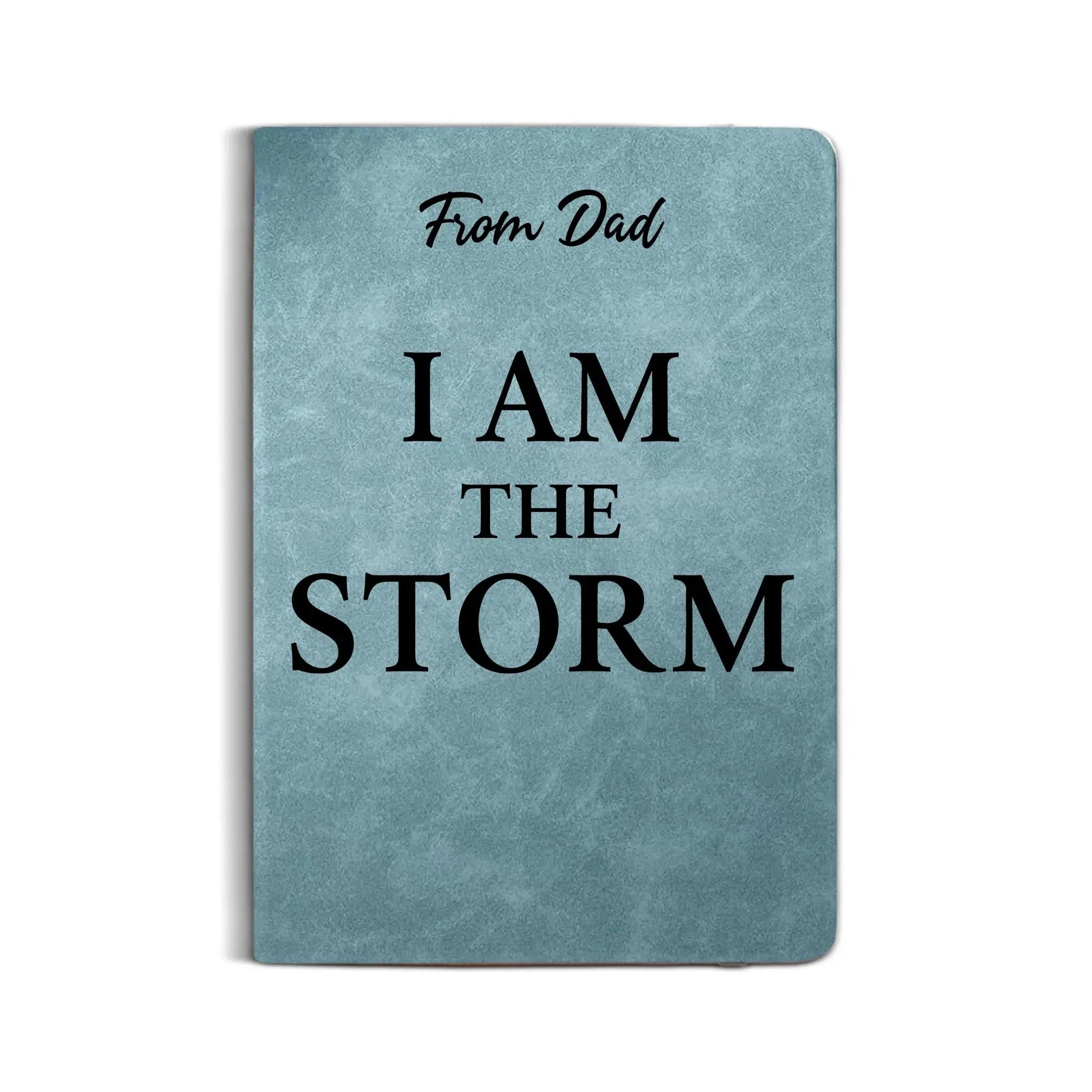 Leather Notebook Print - Leather Journal - Sky Blue Colors