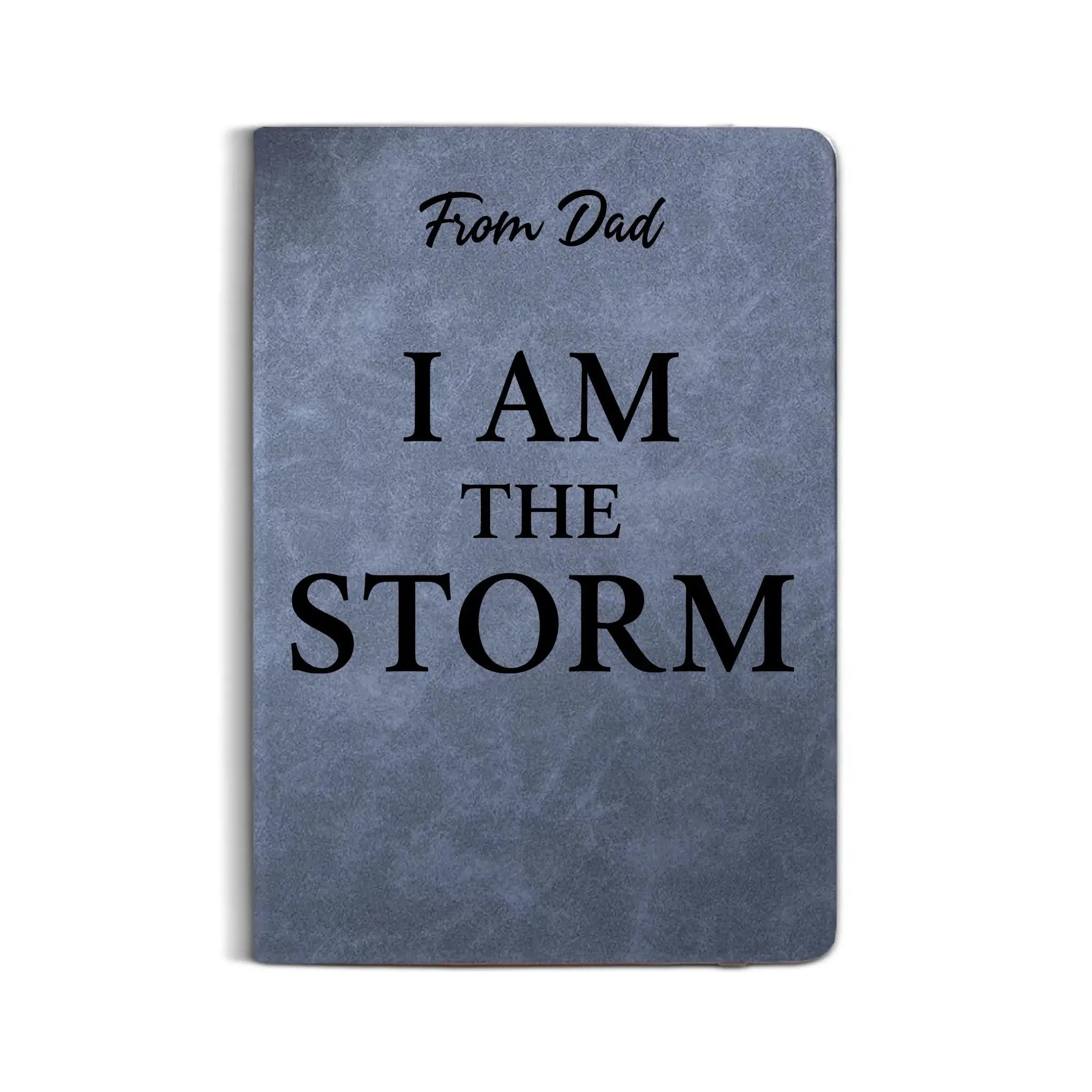 Leather Notebook Print - Leather Journal - Hazel Blue Colors