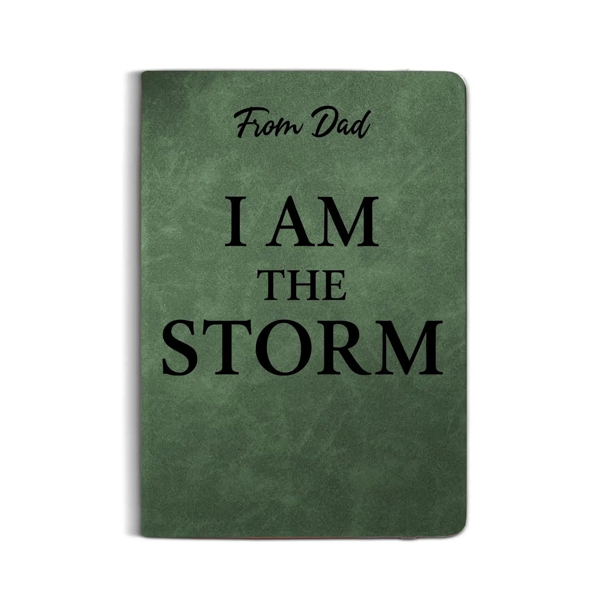 Leather Notebook Print - Leather Journal - Green Colors