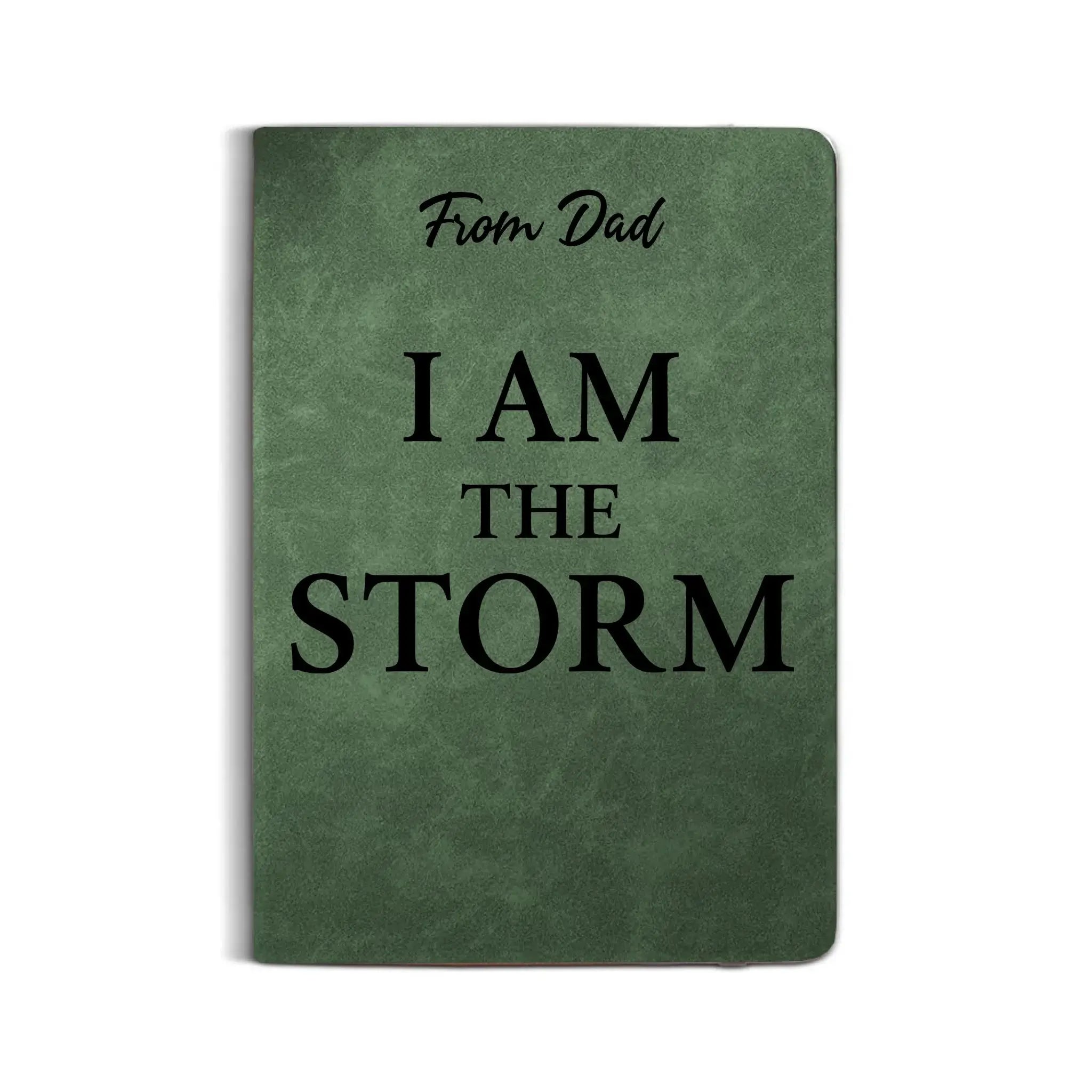 Leather Notebook Print - Leather Journal - Green Colors