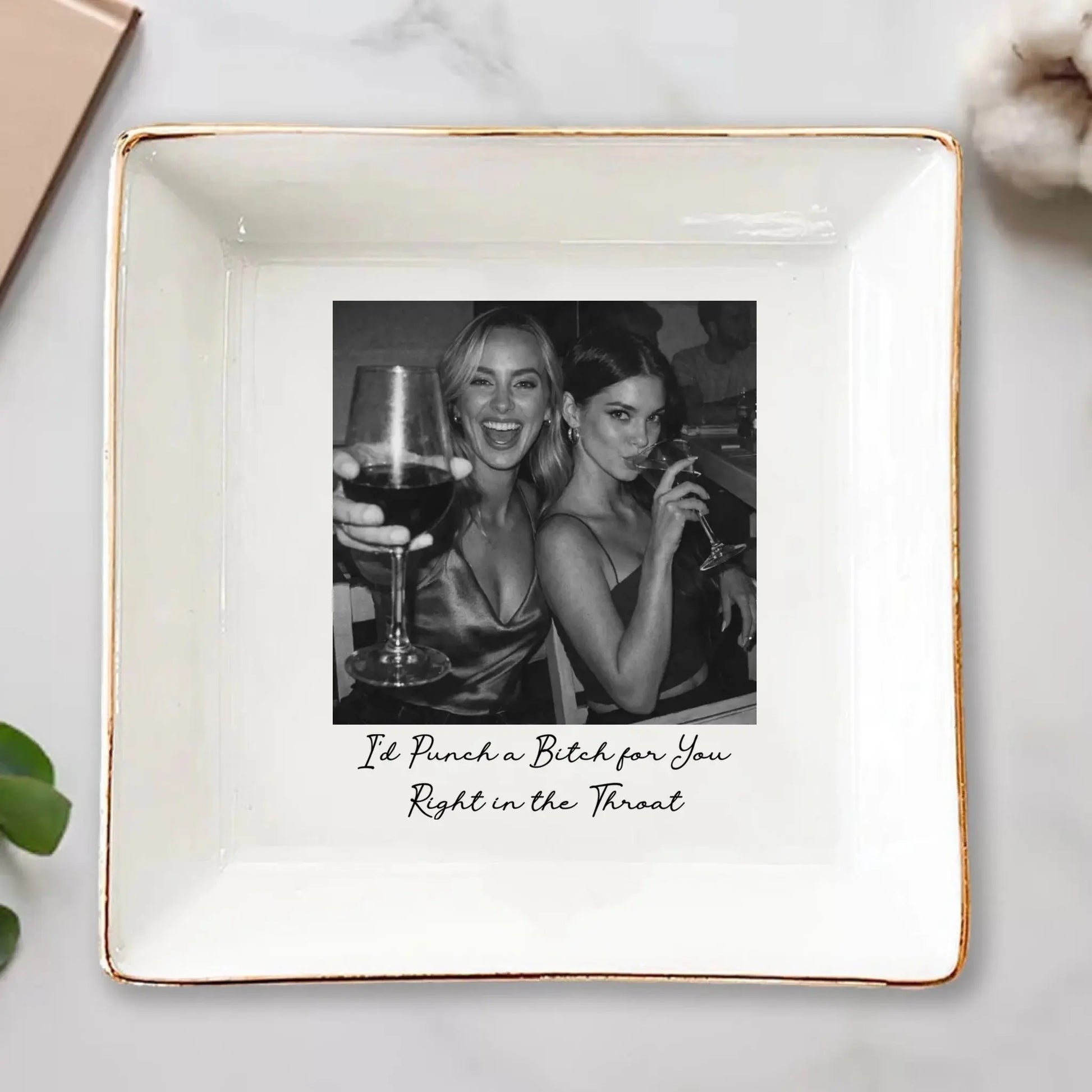 Custom Photo Jewelry Dish For Bestie Duconspace