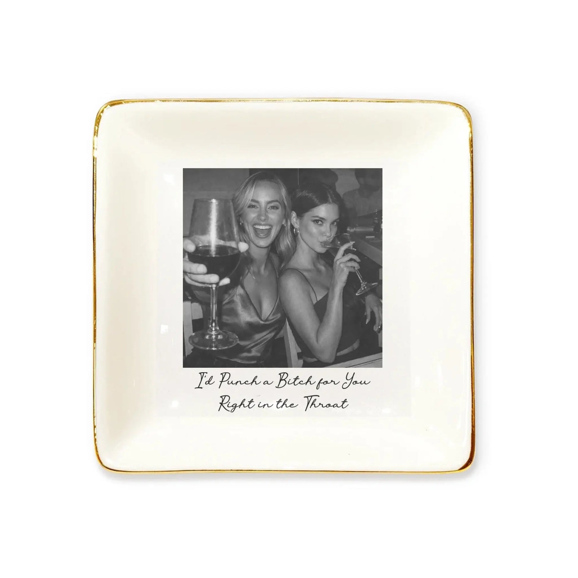 Square Ring Dish, Jewelry Dish with Square Shape