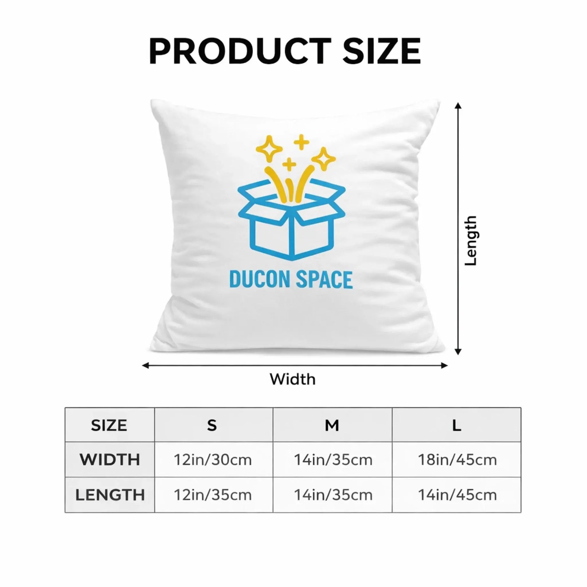Pillow Size chart