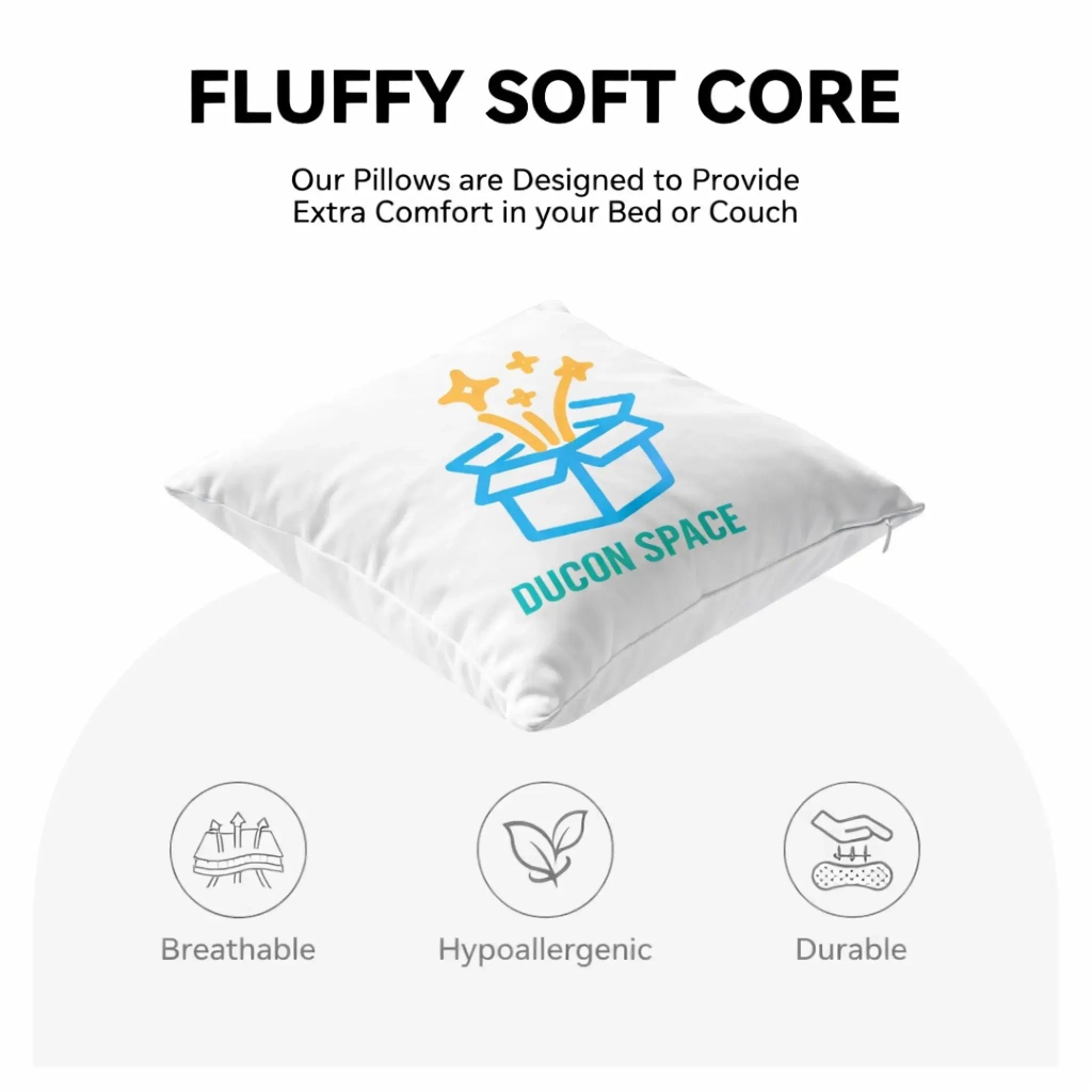 Fluffy soft core pillow