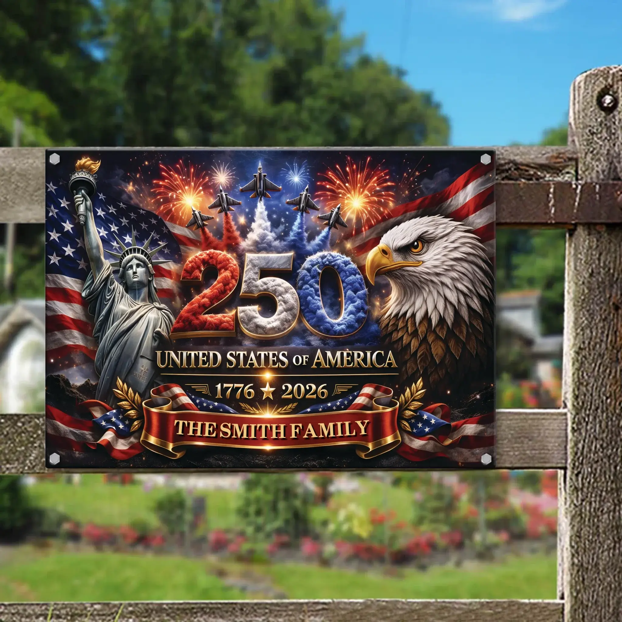 Duconspace Metal Sign Lanscape Outdoor, Metal Sign Hanging on Garden Fence