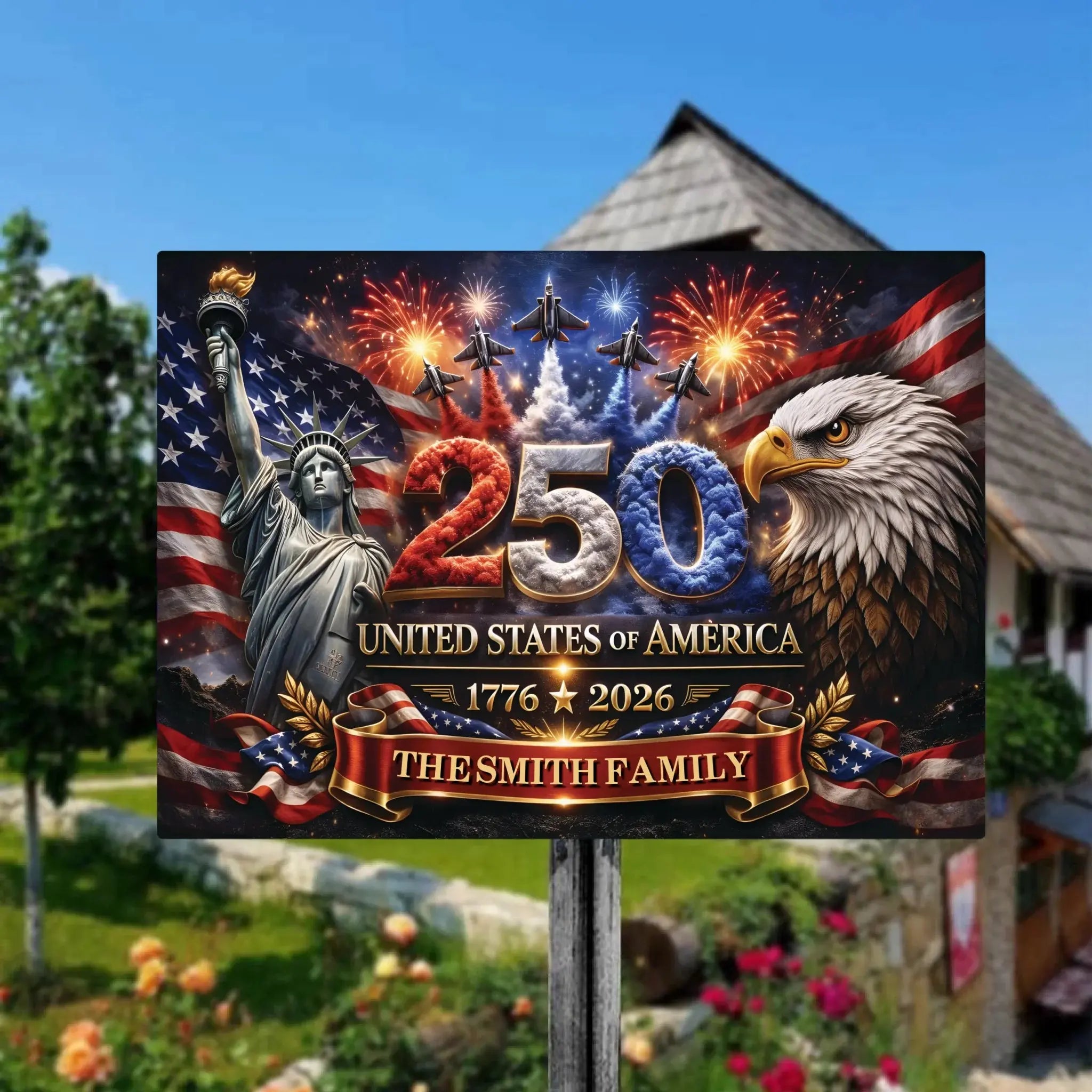 Duconspace Metal Sign Lanscape Outdoor, Metal Sign Hanging front house