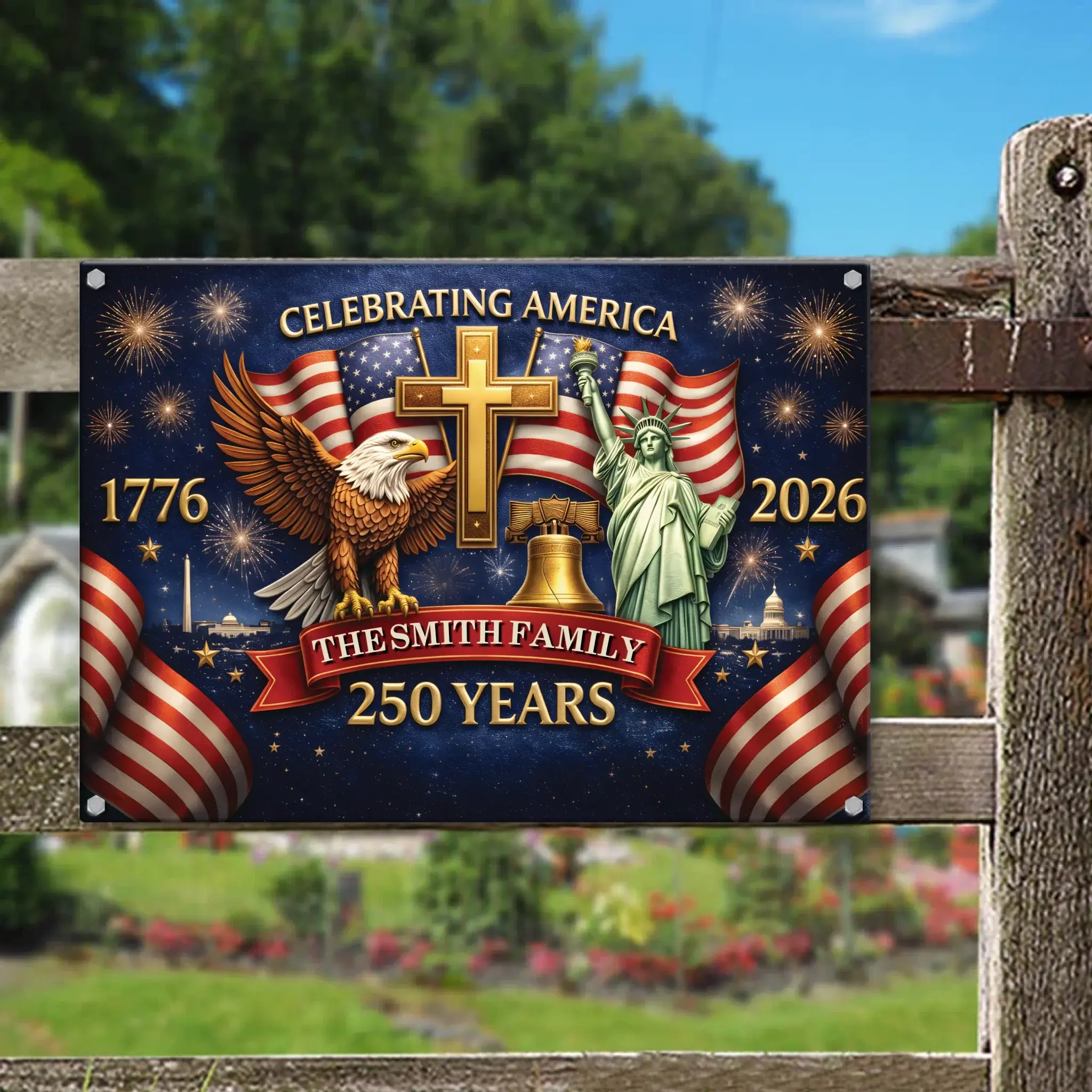 Duconspace Metal Sign Lanscape Outdoor, Metal Sign Hanging on Garden Fence