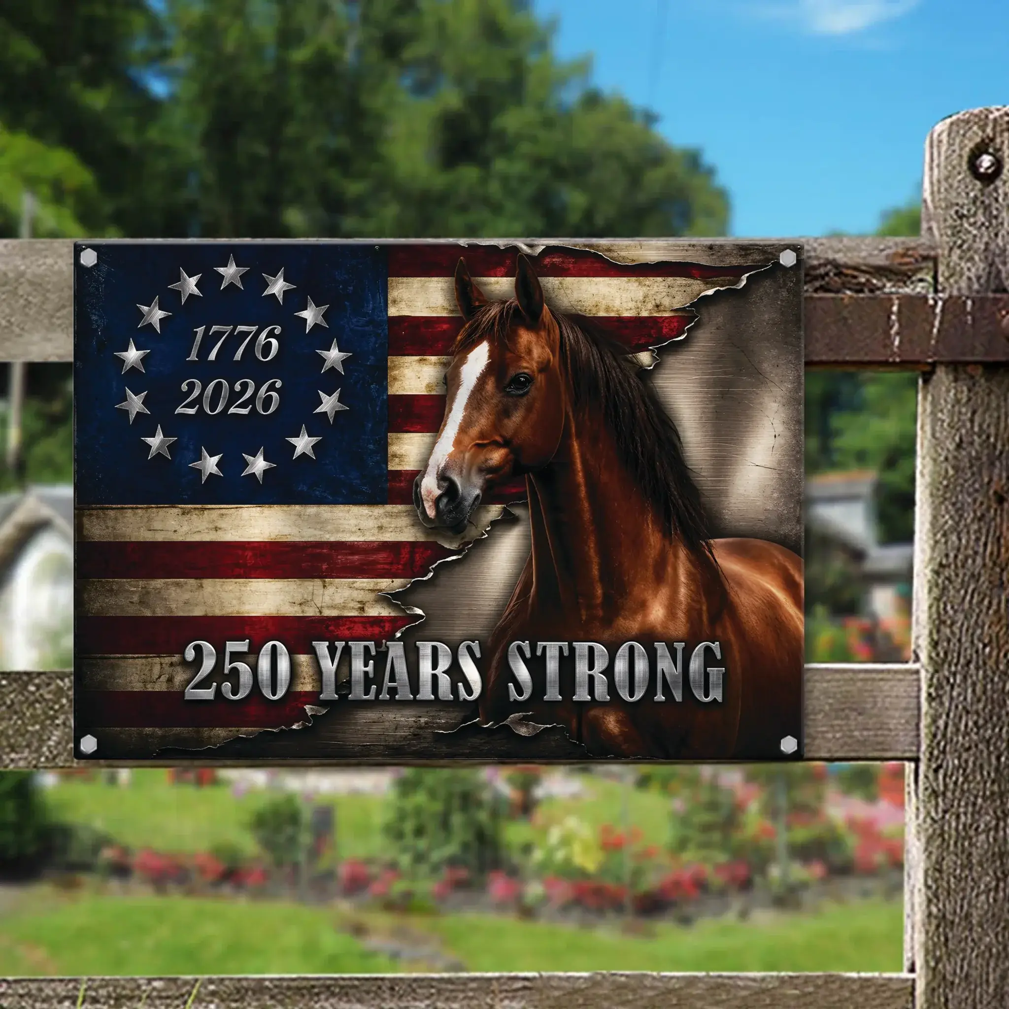 Duconspace Metal Sign Lanscape Outdoor, Metal Sign Hanging on Garden Fence