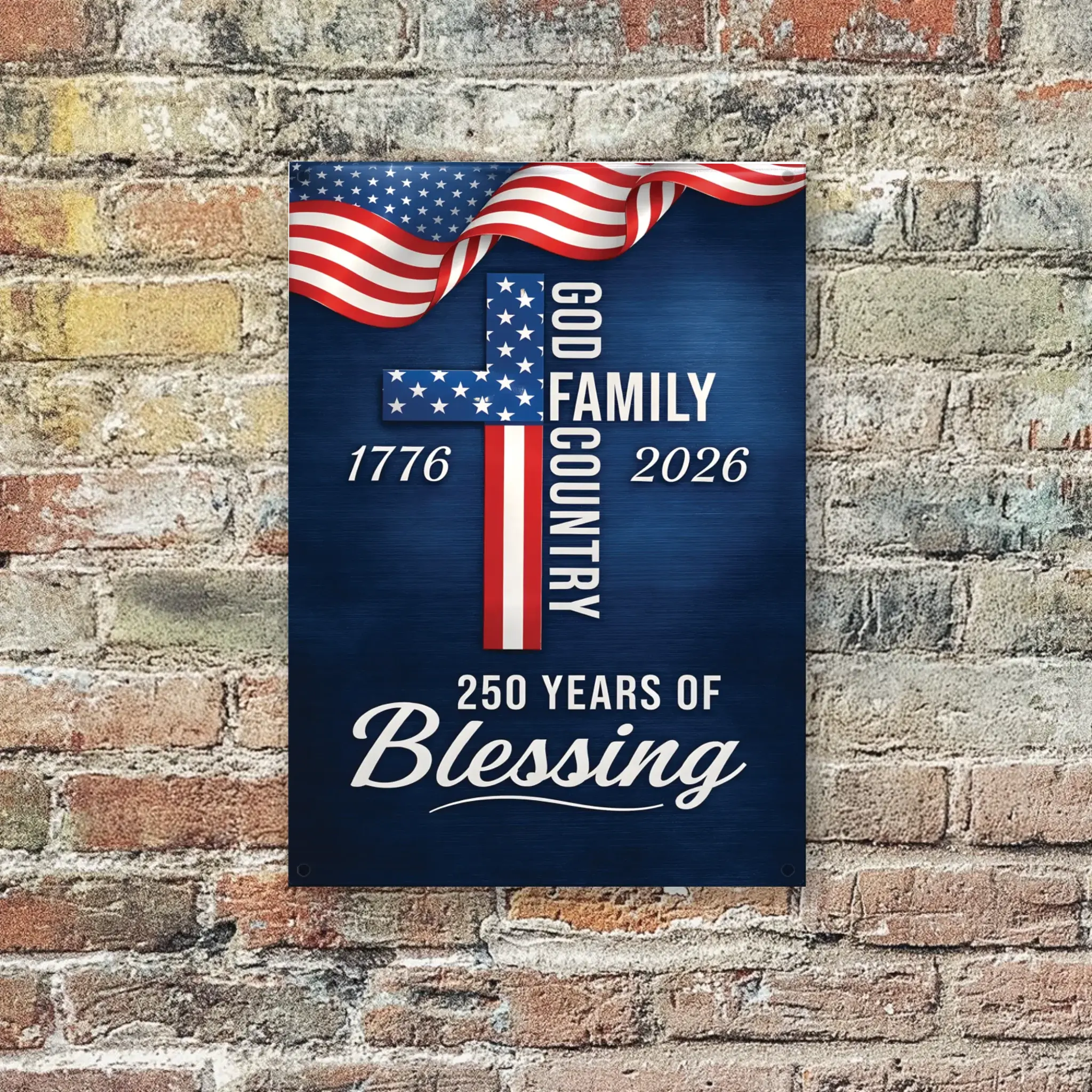 Duconspace Metal Sign Portrait Hanging On A Wall Outside House