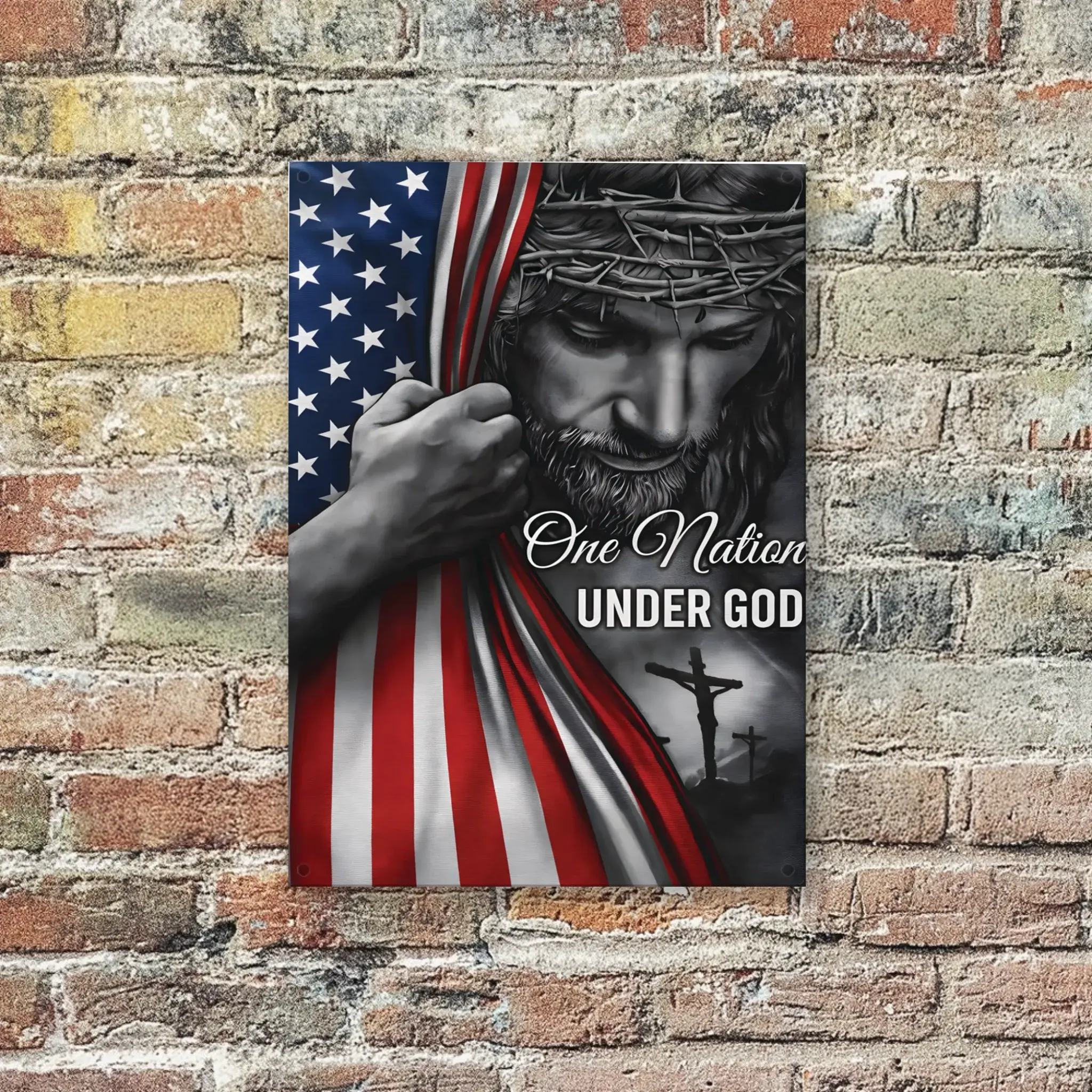 Duconspace Metal Sign Portrait Hanging On A Wall Outside House