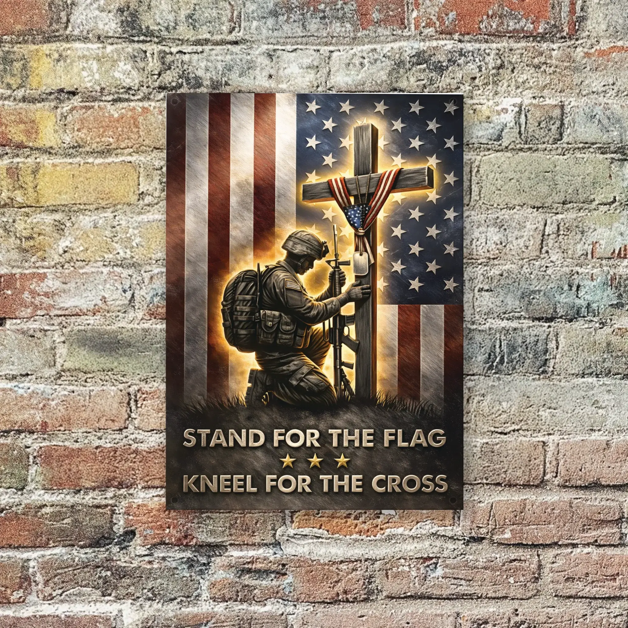 Duconspace Metal Sign Portrait Hanging On A Wall Outside House